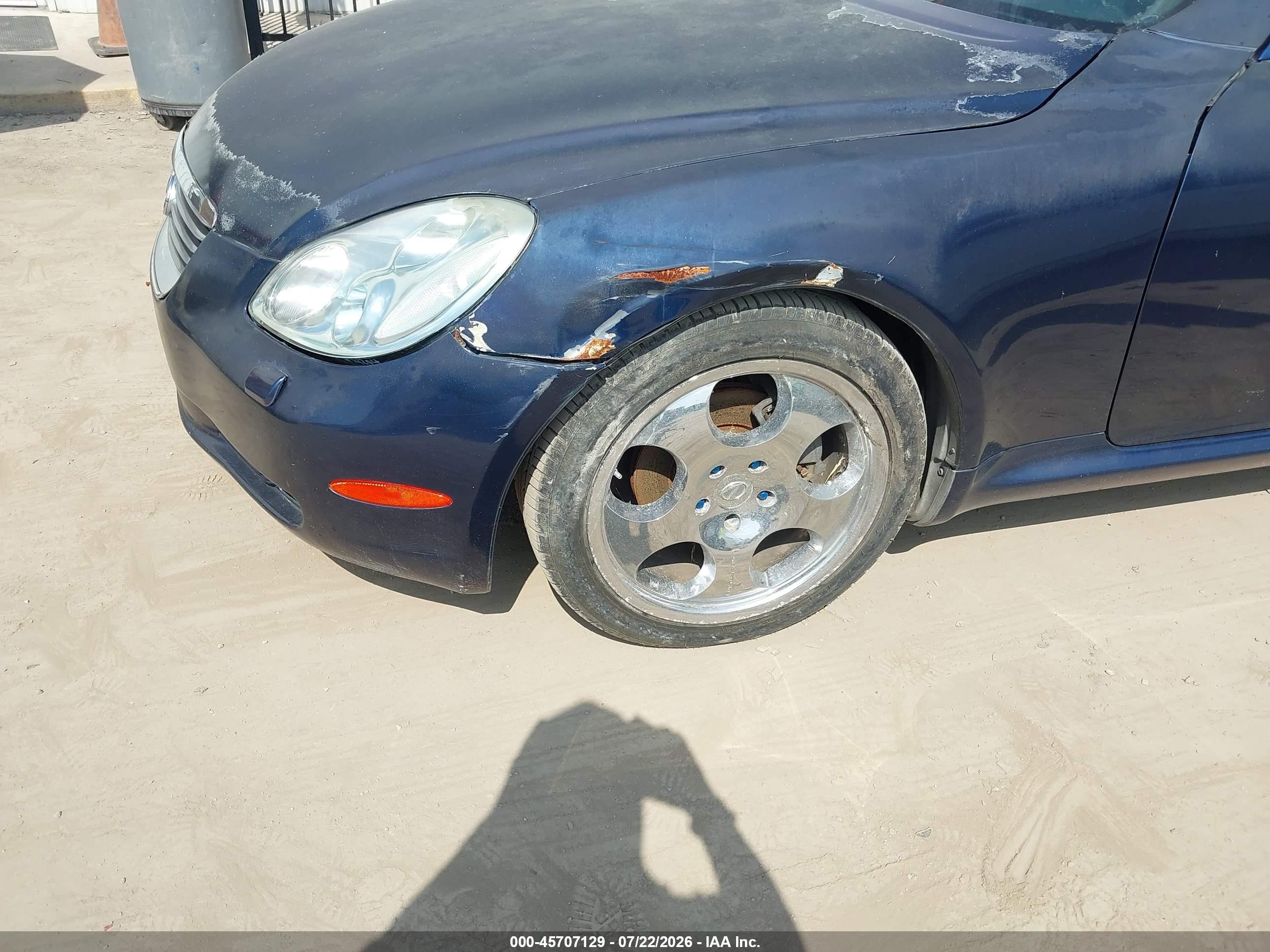 2002 Lexus Sc 430   Blue vin: JTHFN48Y520012966
