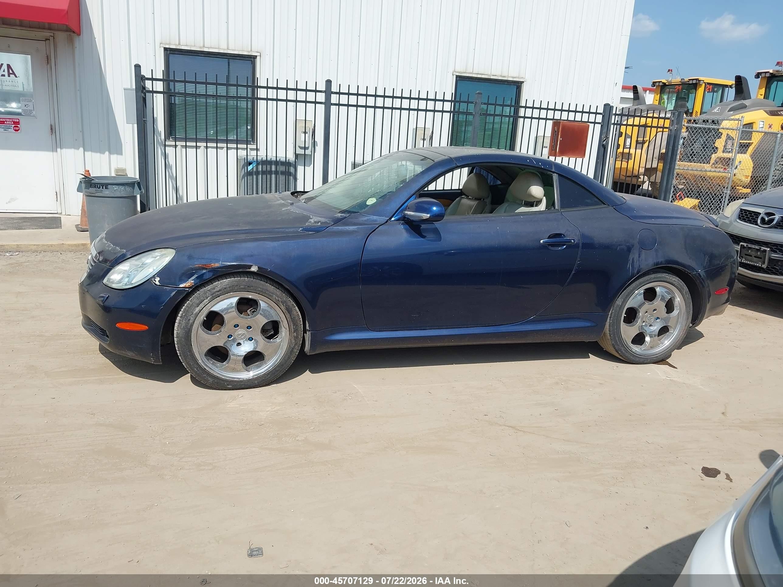 2002 Lexus Sc 430   Blue vin: JTHFN48Y520012966