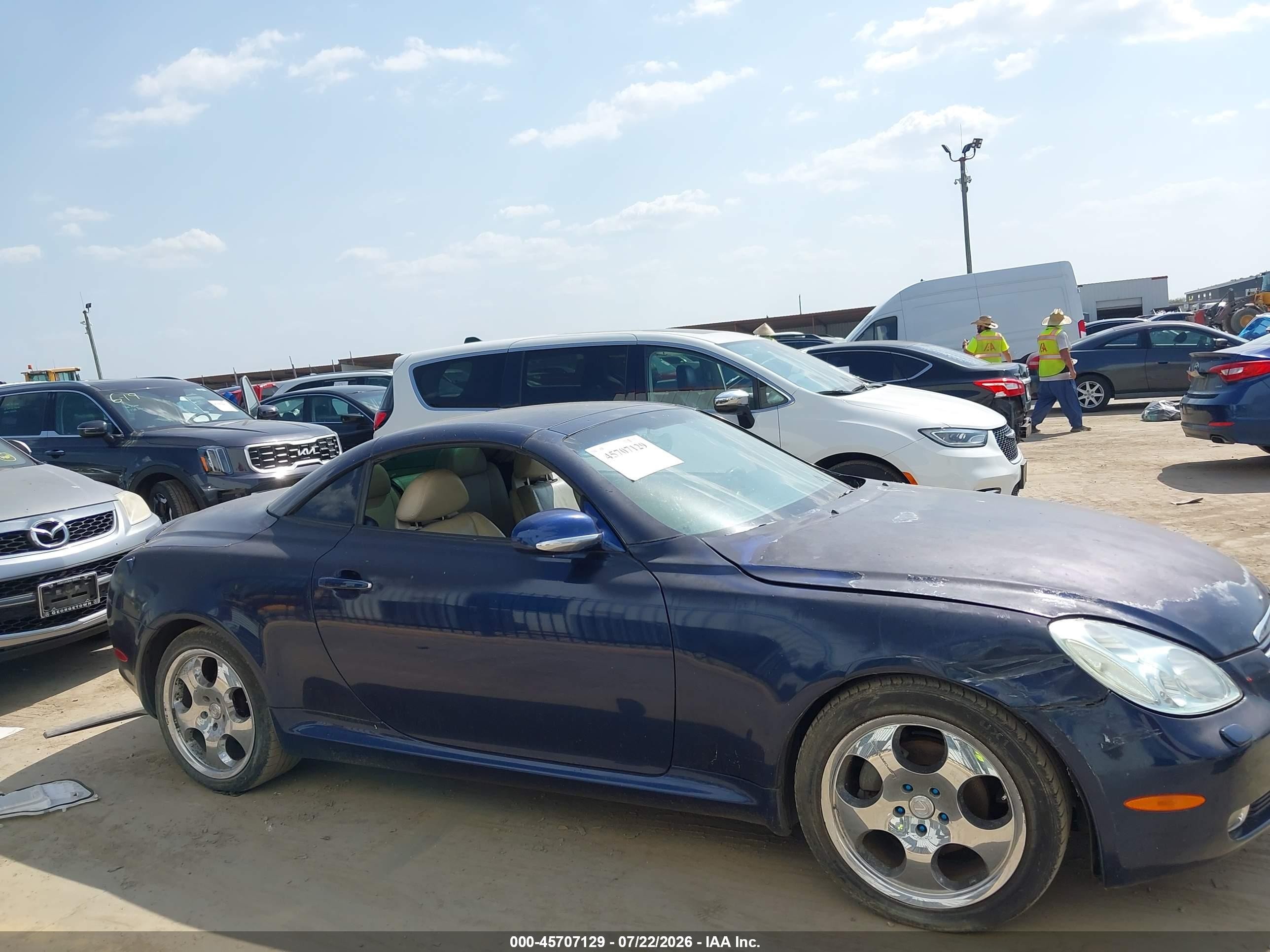 2002 Lexus Sc 430   Blue vin: JTHFN48Y520012966