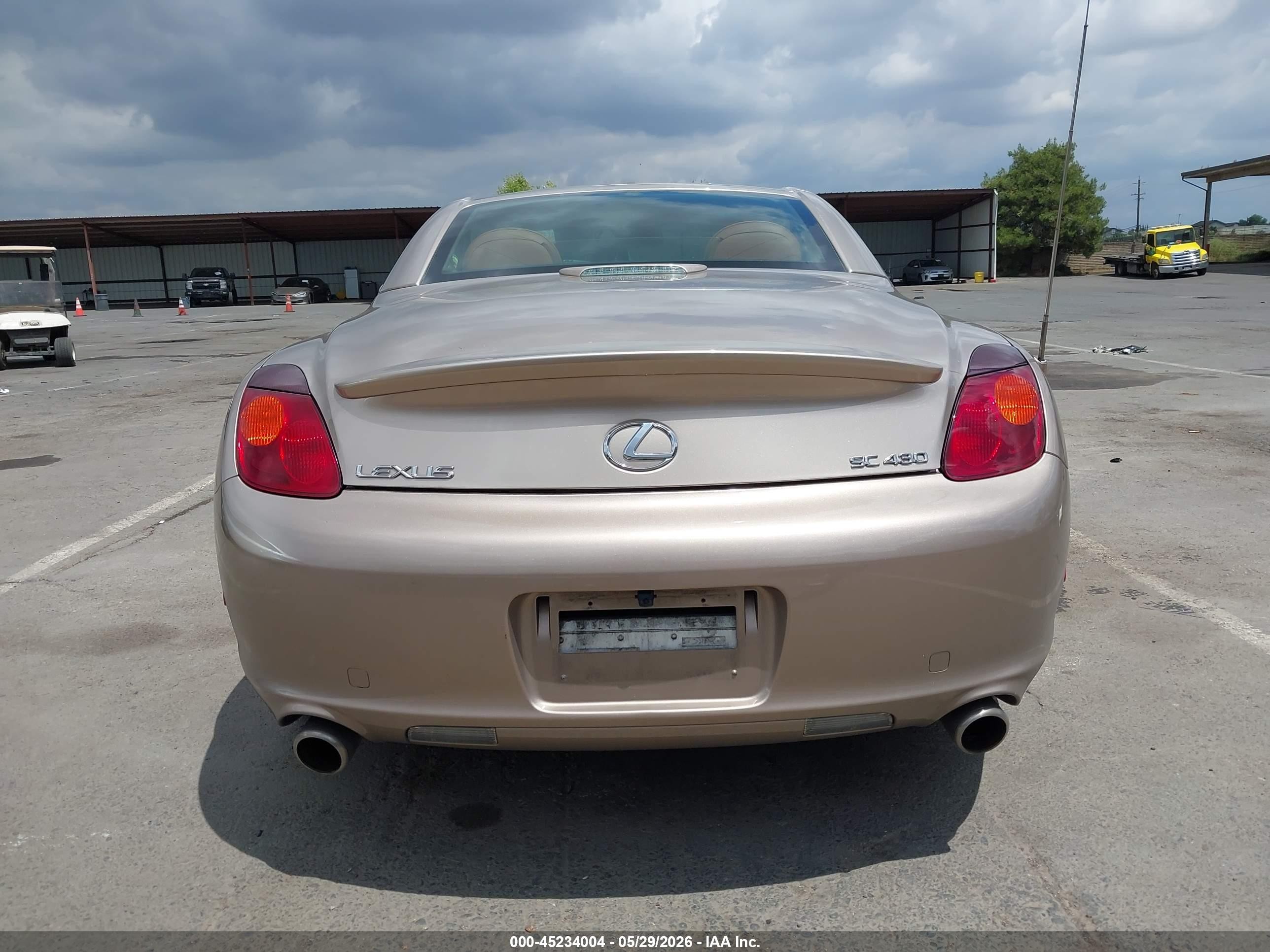 2002 Lexus Sc 430   Gold vin: JTHFN48Y520031565