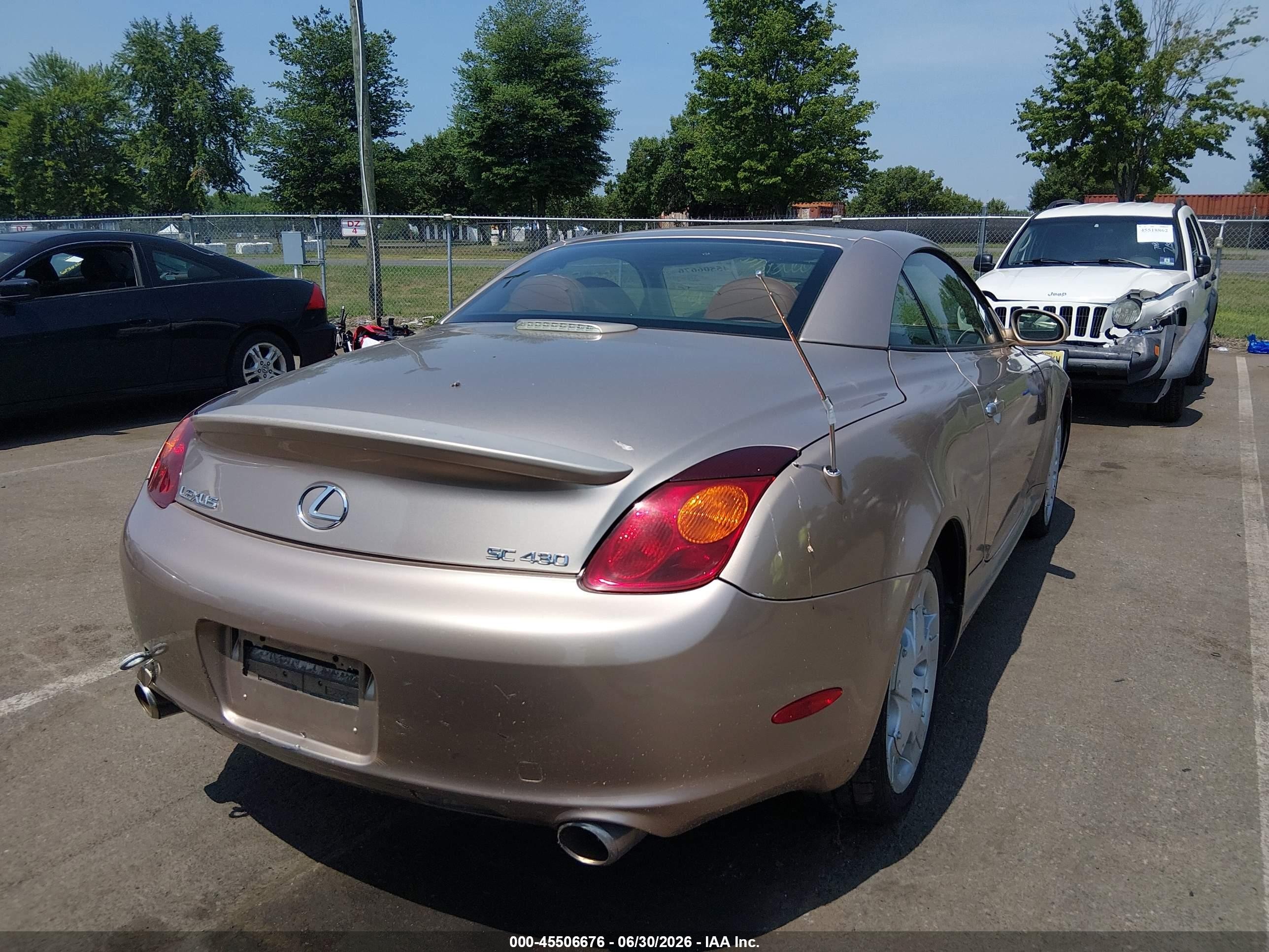 2004 Lexus Sc 430   Gold vin: JTHFN48Y540058526