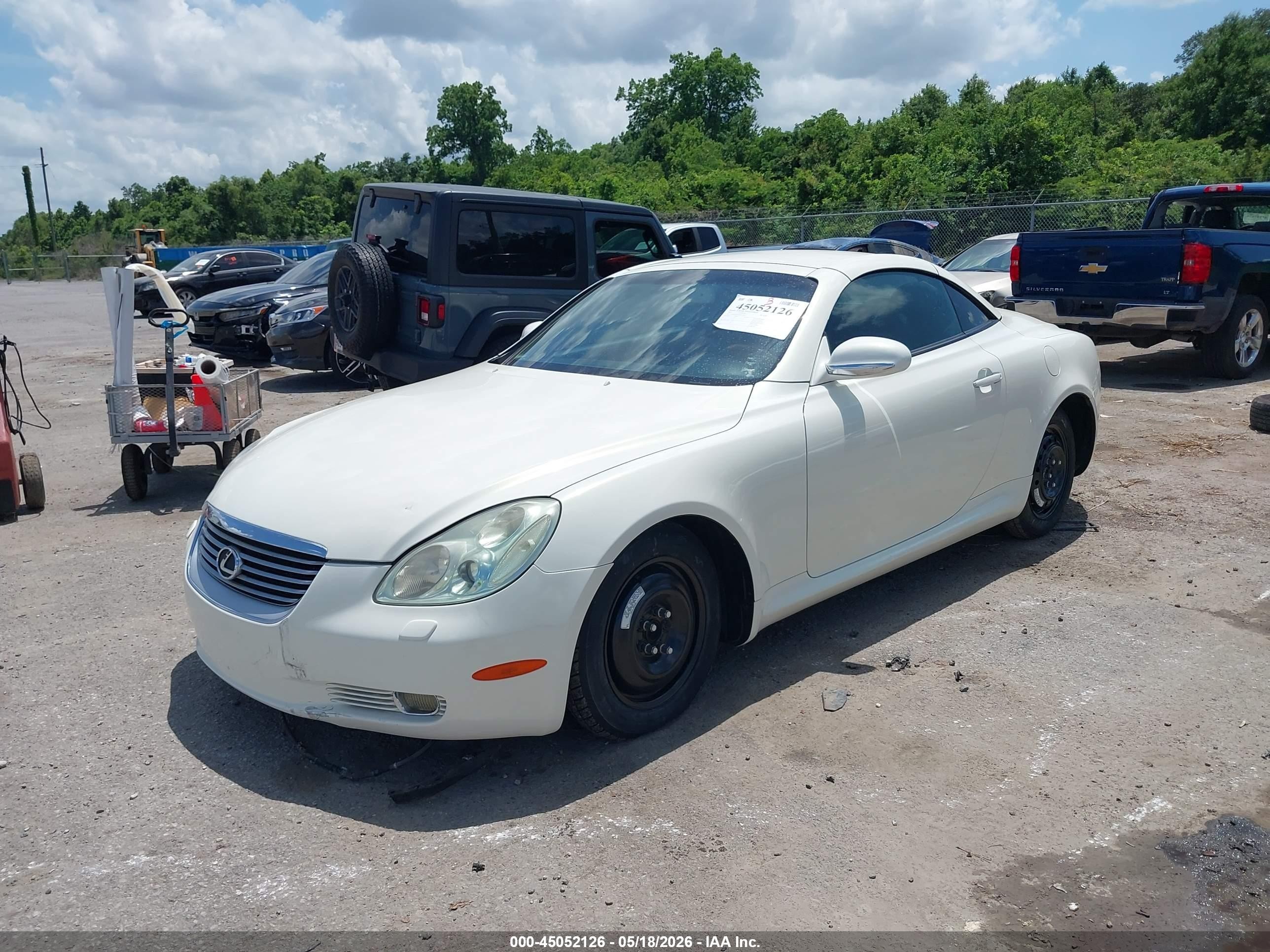 2005 Lexus Sc 430 White vin: JTHFN48Y550063128