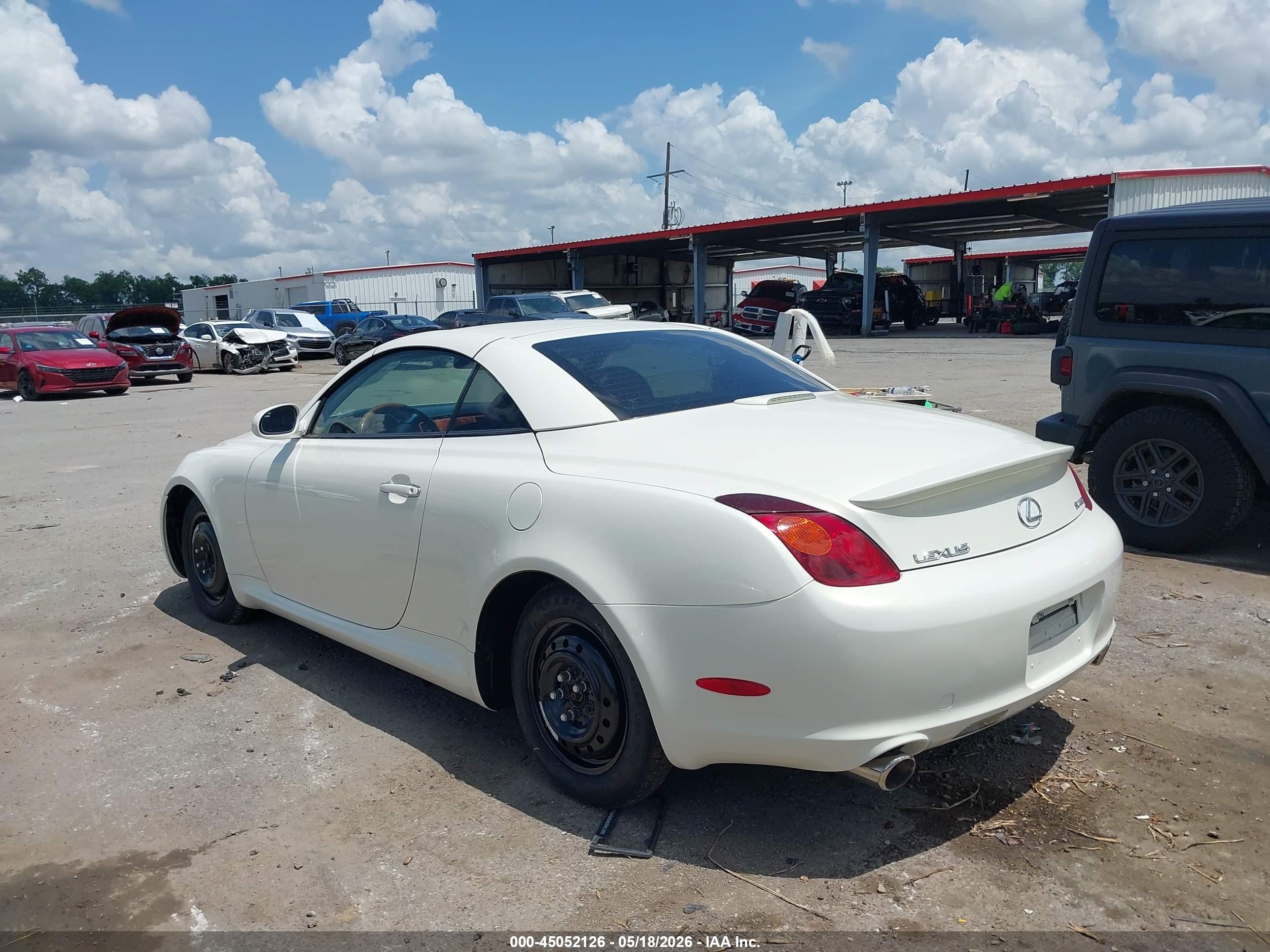 2005 Lexus Sc 430 White vin: JTHFN48Y550063128