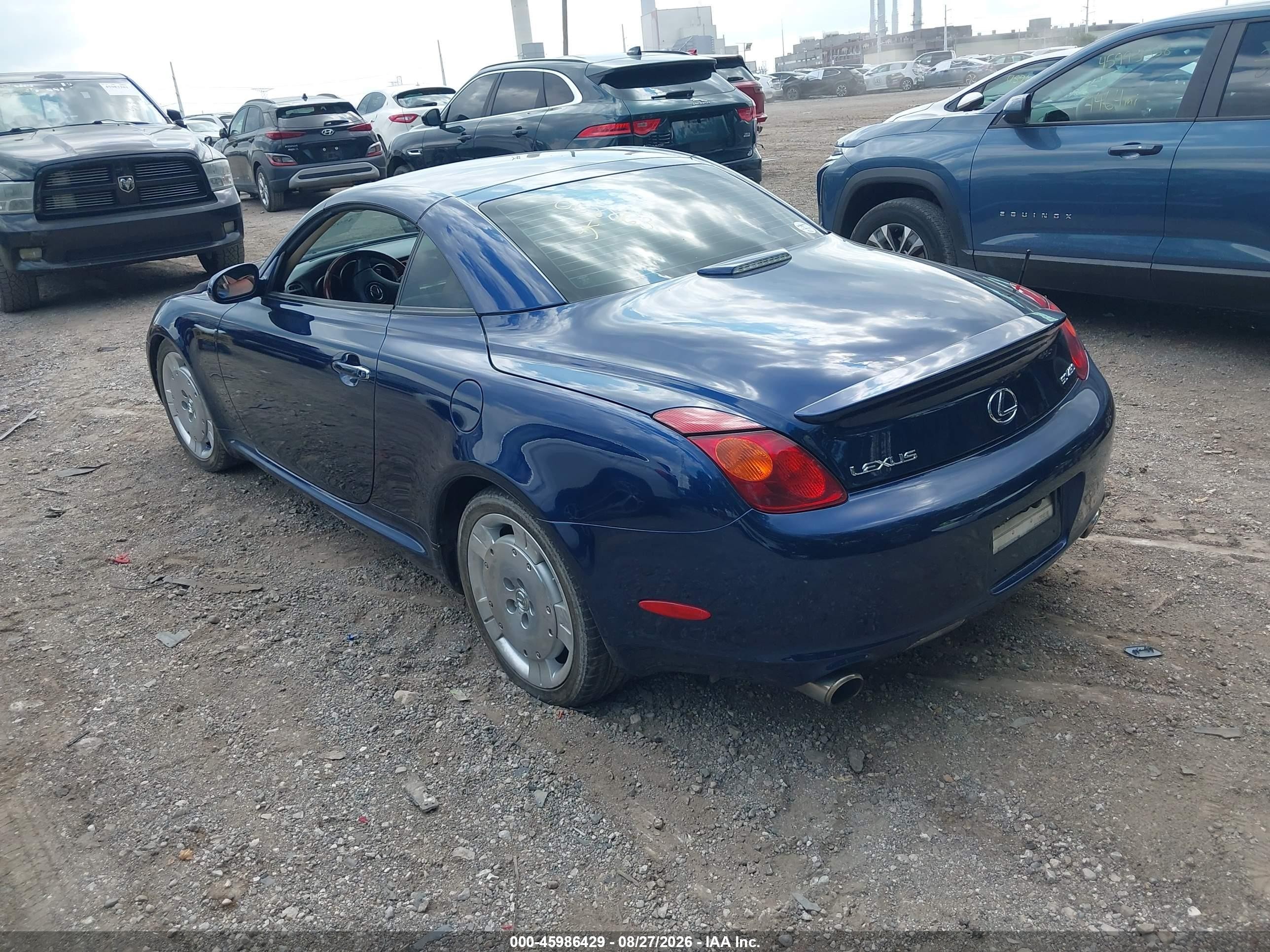 2005 Lexus Sc 430   Blue vin: JTHFN48Y550068863