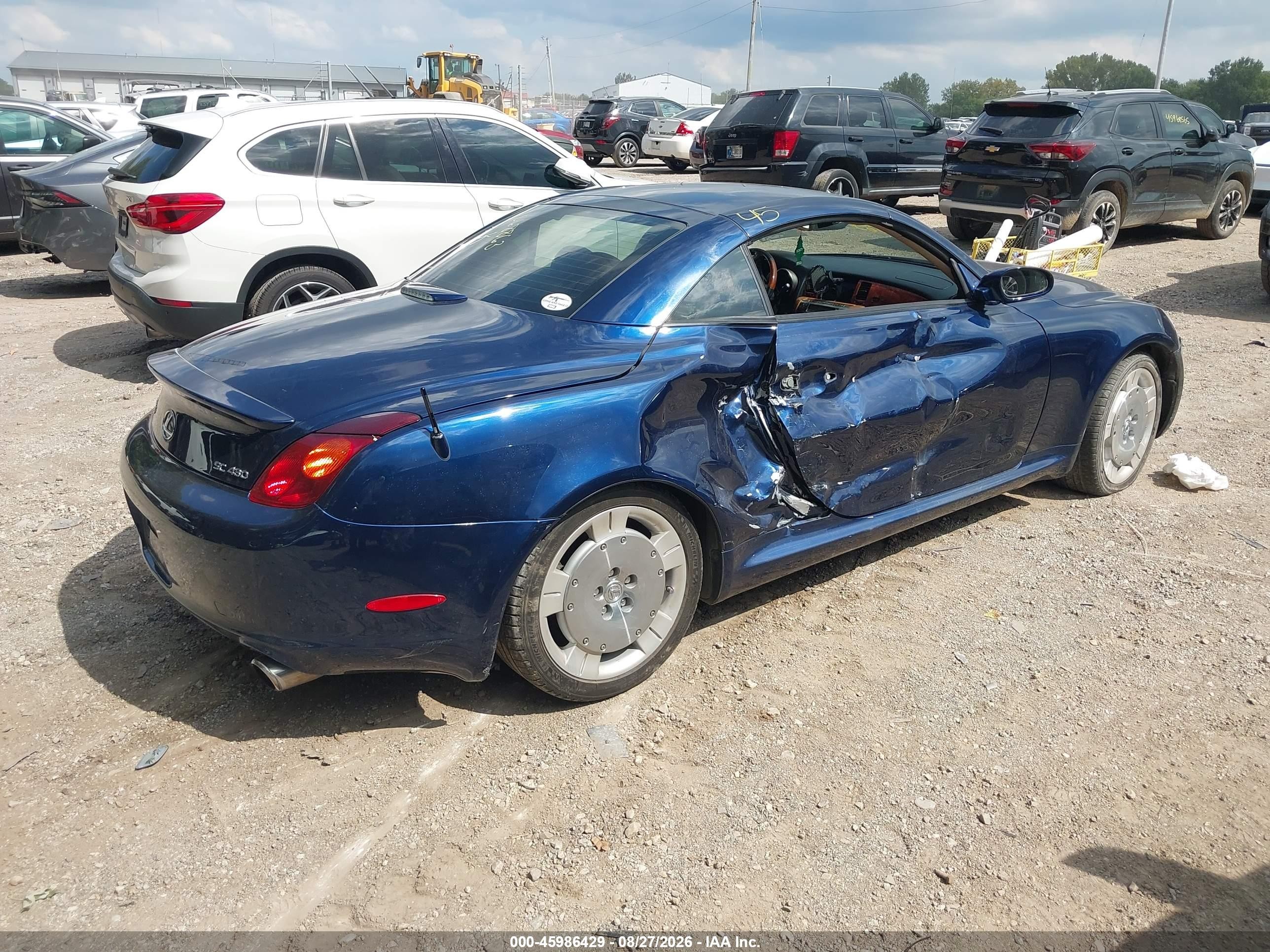 2005 Lexus Sc 430   Blue vin: JTHFN48Y550068863