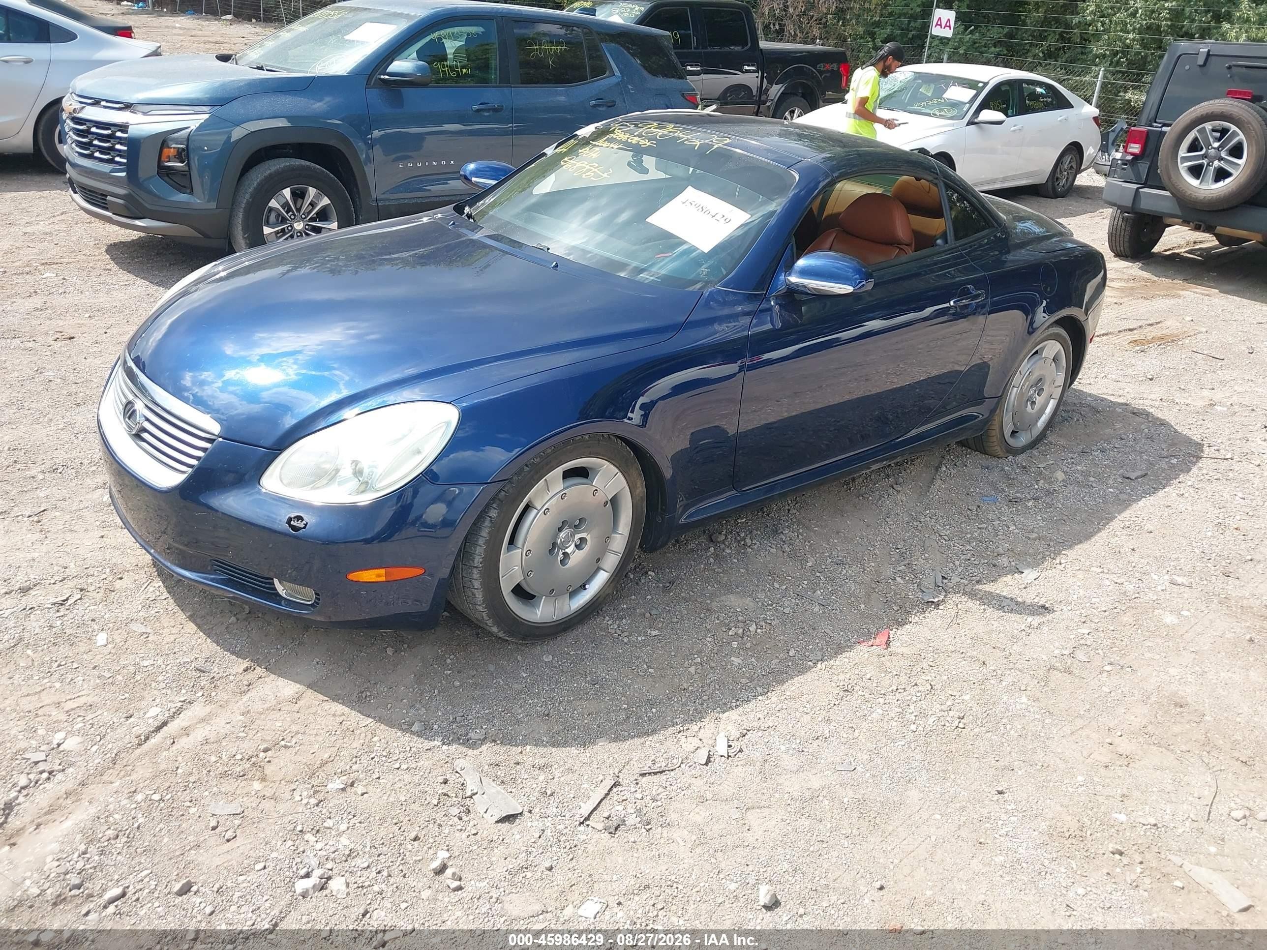 2005 Lexus Sc 430   Blue vin: JTHFN48Y550068863