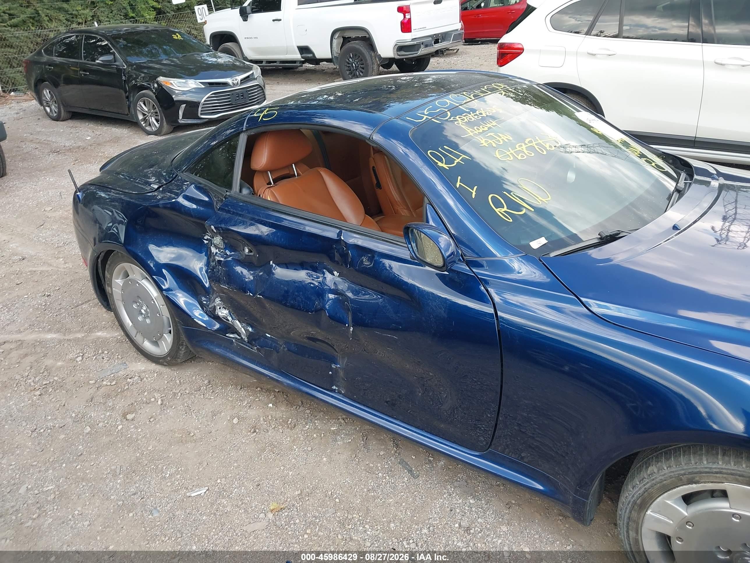 2005 Lexus Sc 430   Blue vin: JTHFN48Y550068863
