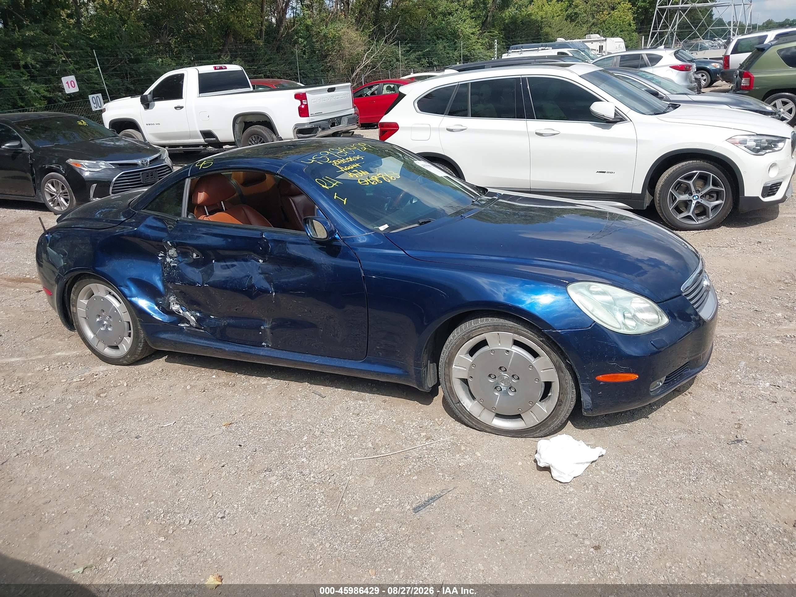 2005 Lexus Sc 430   Blue vin: JTHFN48Y550068863