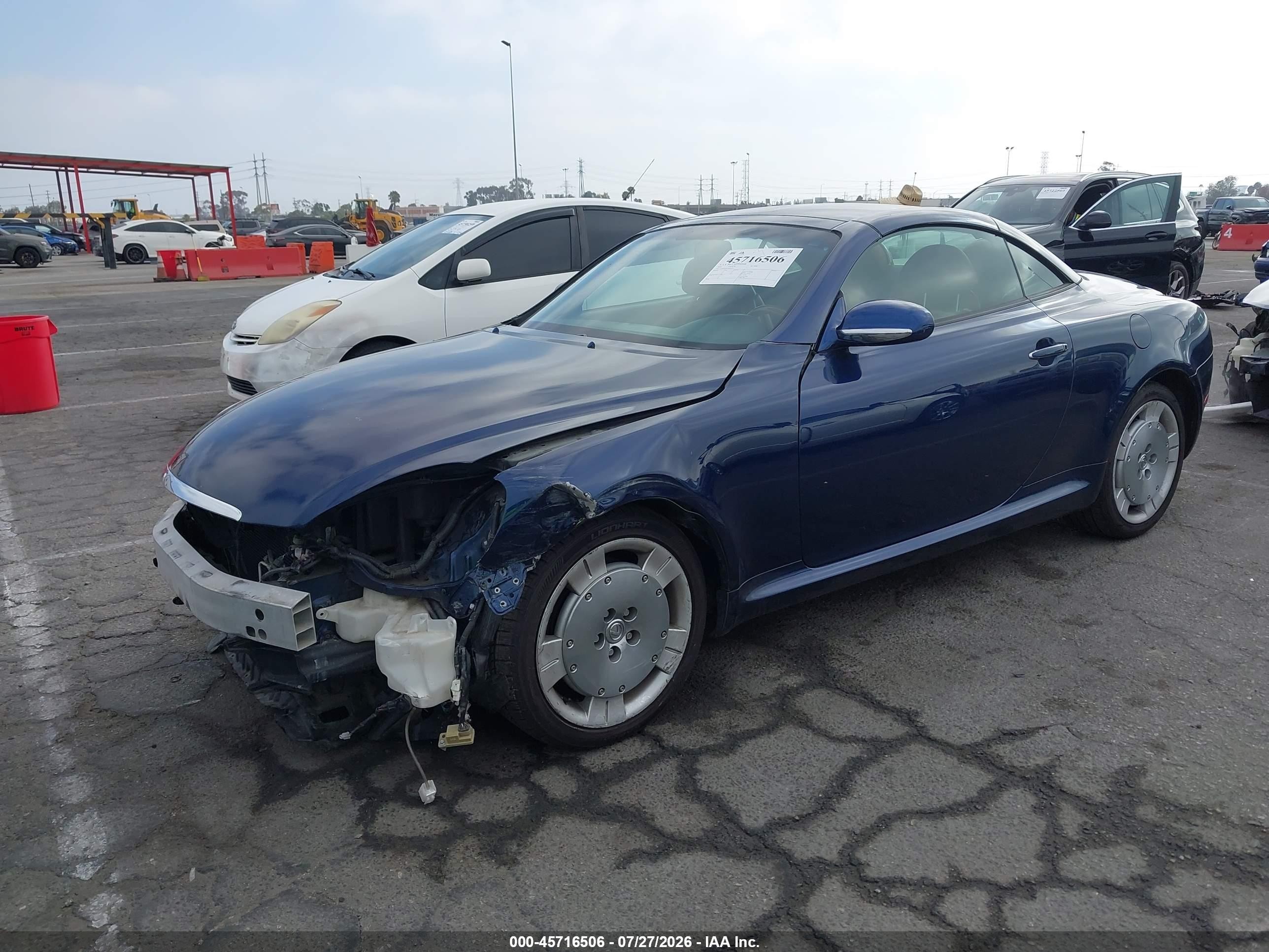 2006 Lexus Sc 430   Blue vin: JTHFN48Y569003072