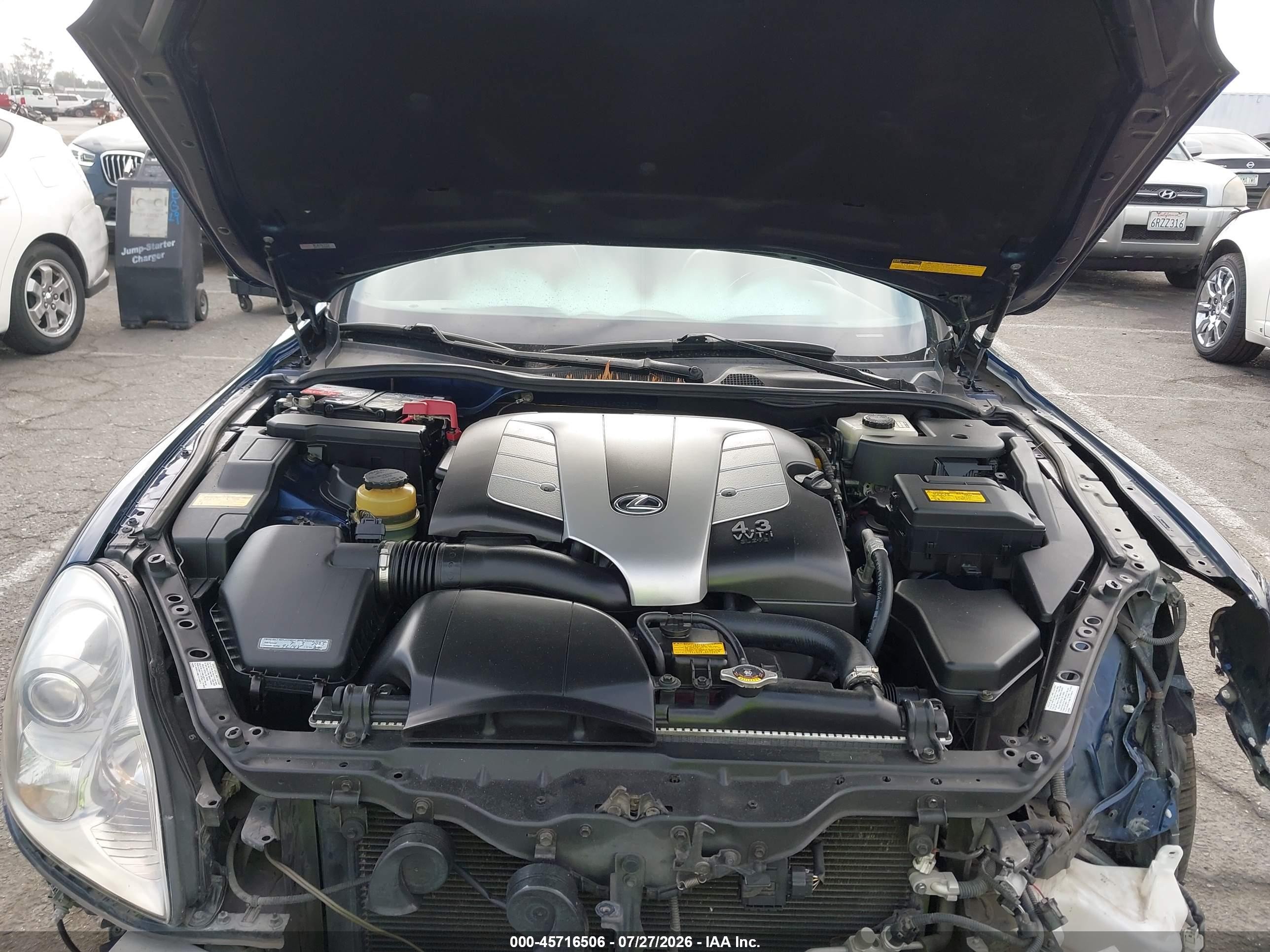 2006 Lexus Sc 430   Blue vin: JTHFN48Y569003072