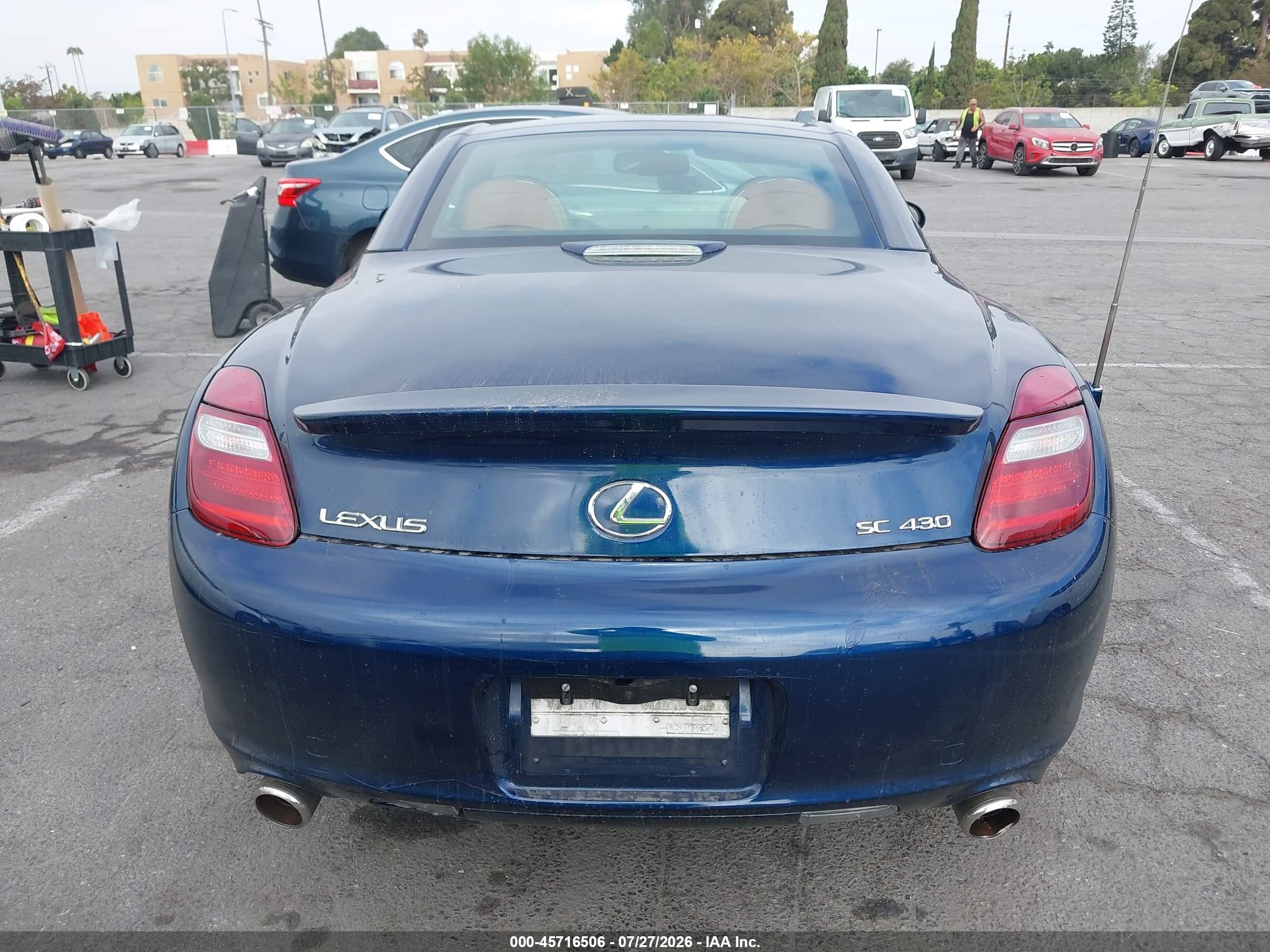 2006 Lexus Sc 430   Blue vin: JTHFN48Y569003072