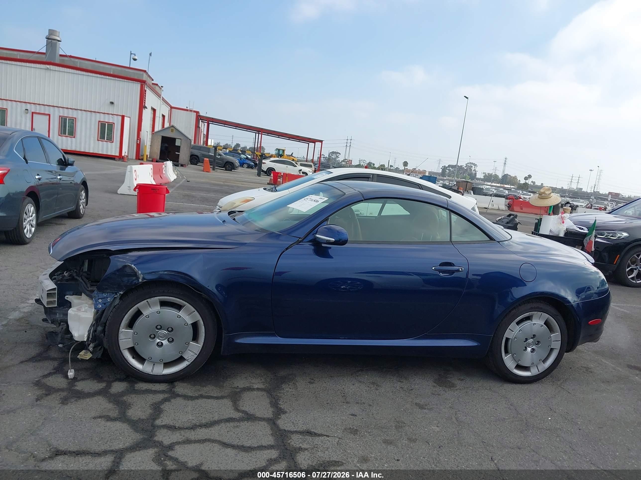 2006 Lexus Sc 430   Blue vin: JTHFN48Y569003072