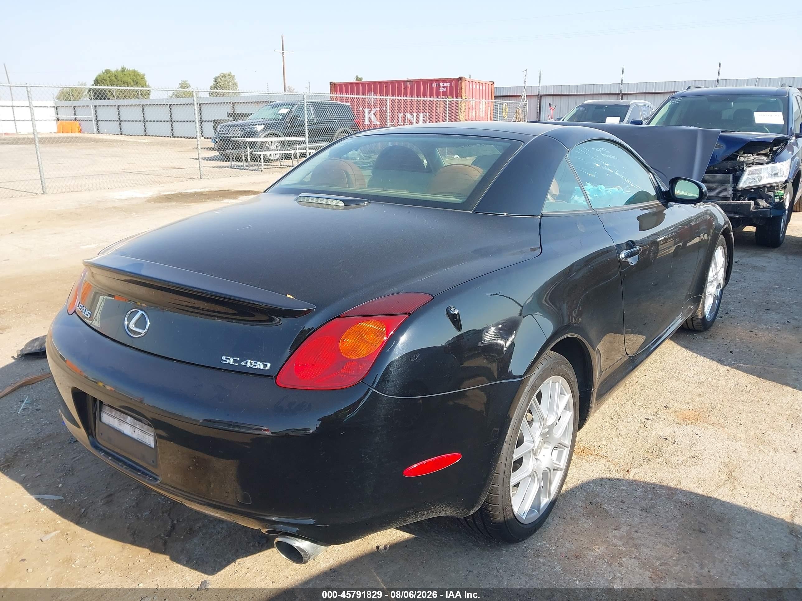 2002 Lexus Sc 430   Черный vin: JTHFN48Y620002267