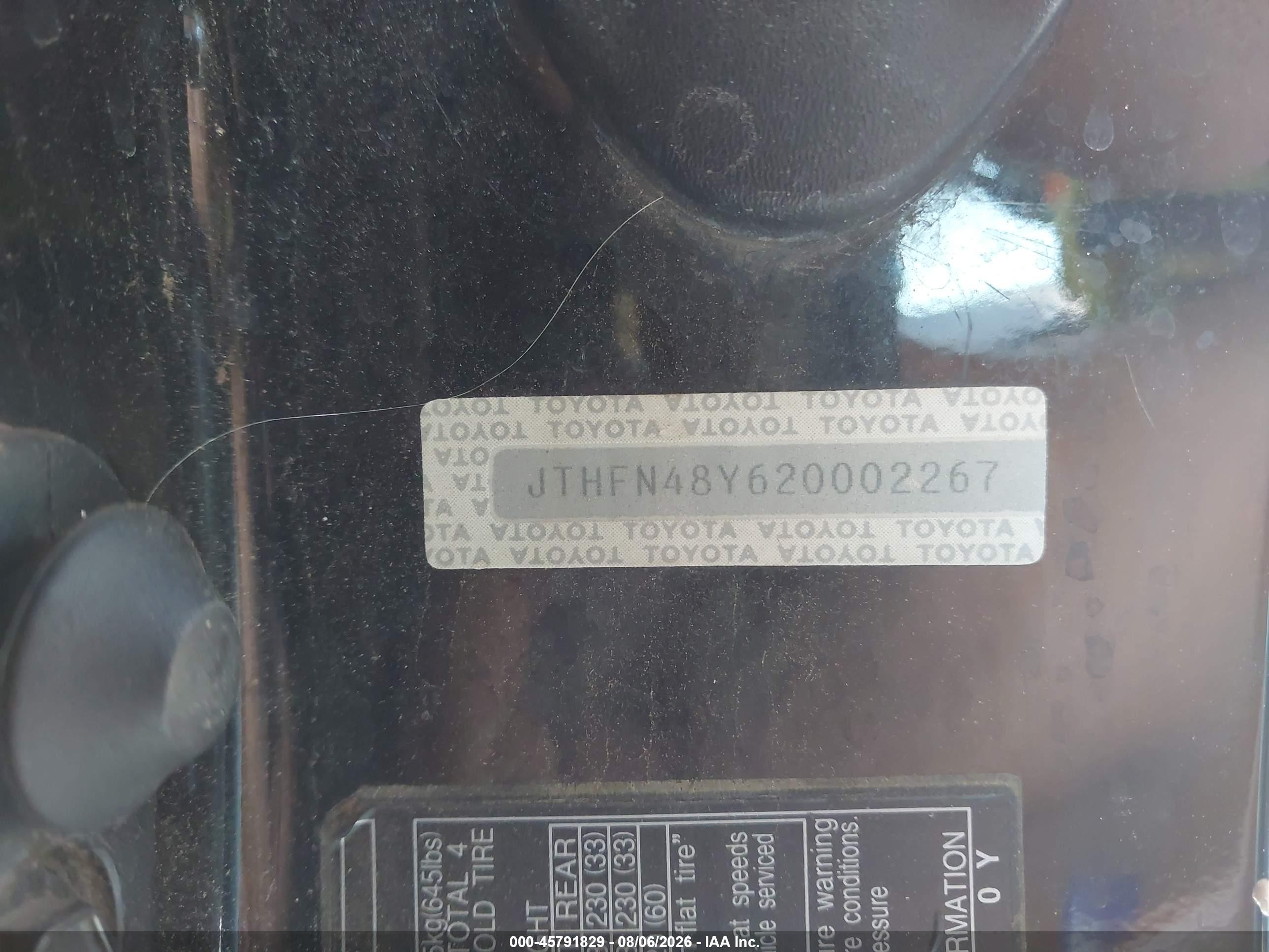 2002 Lexus Sc 430   Черный vin: JTHFN48Y620002267