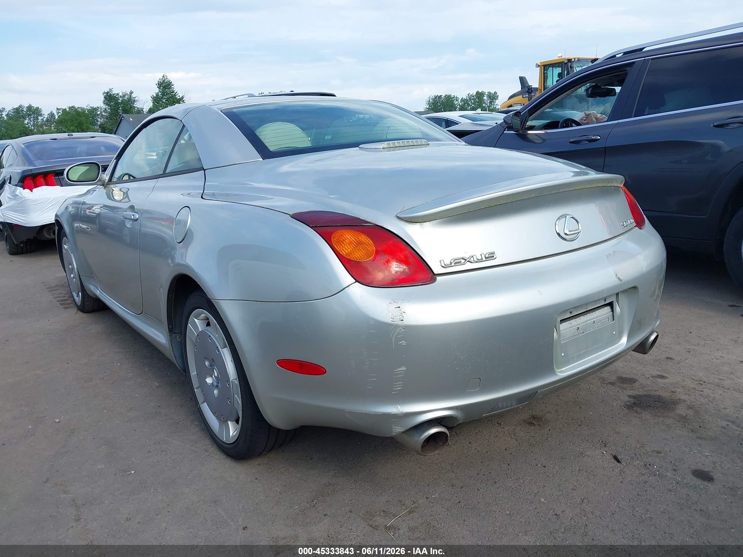 2002 Lexus Sc 430 Silver vin: JTHFN48Y620014516