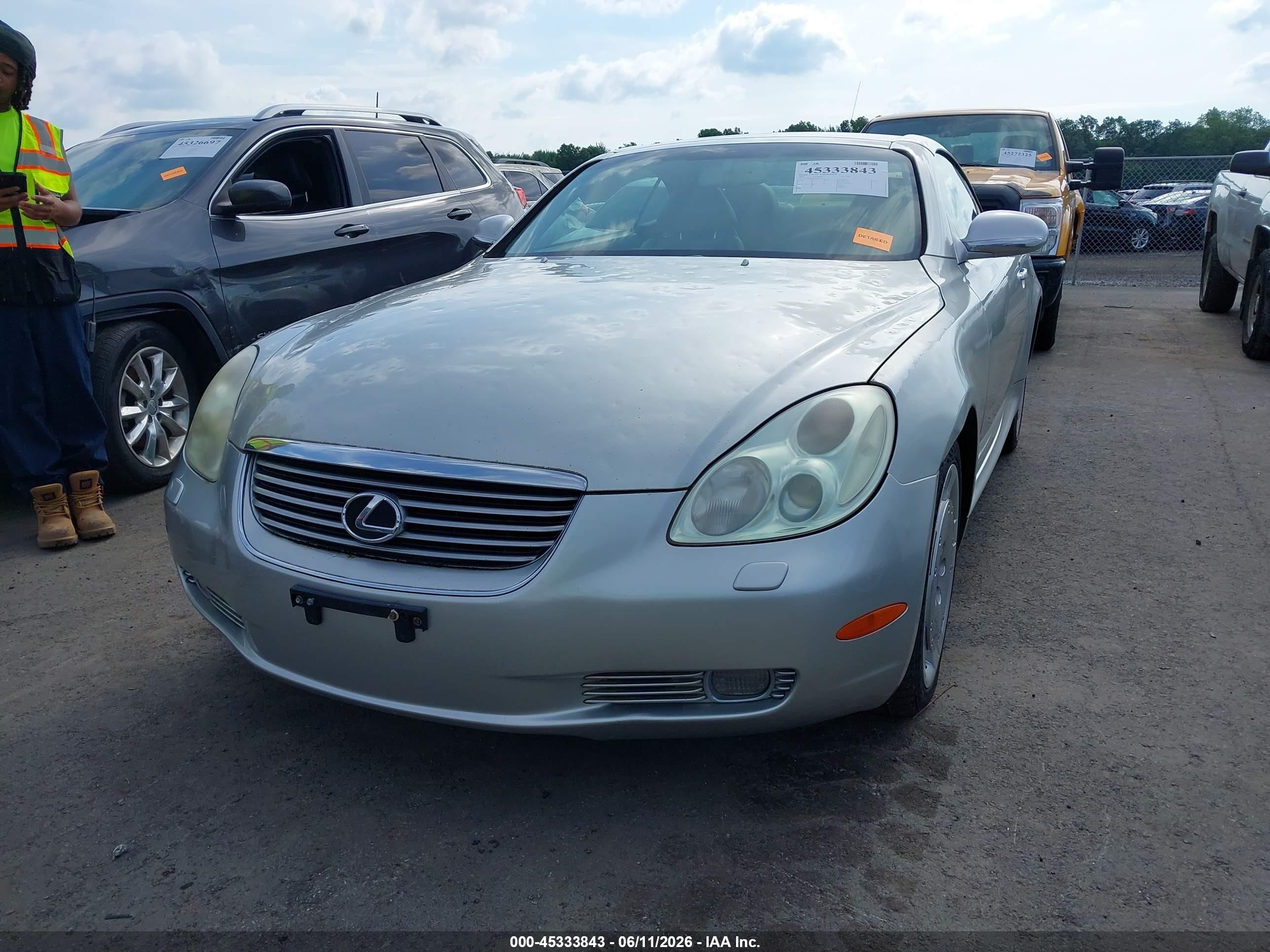 2002 Lexus Sc 430 Silver vin: JTHFN48Y620014516