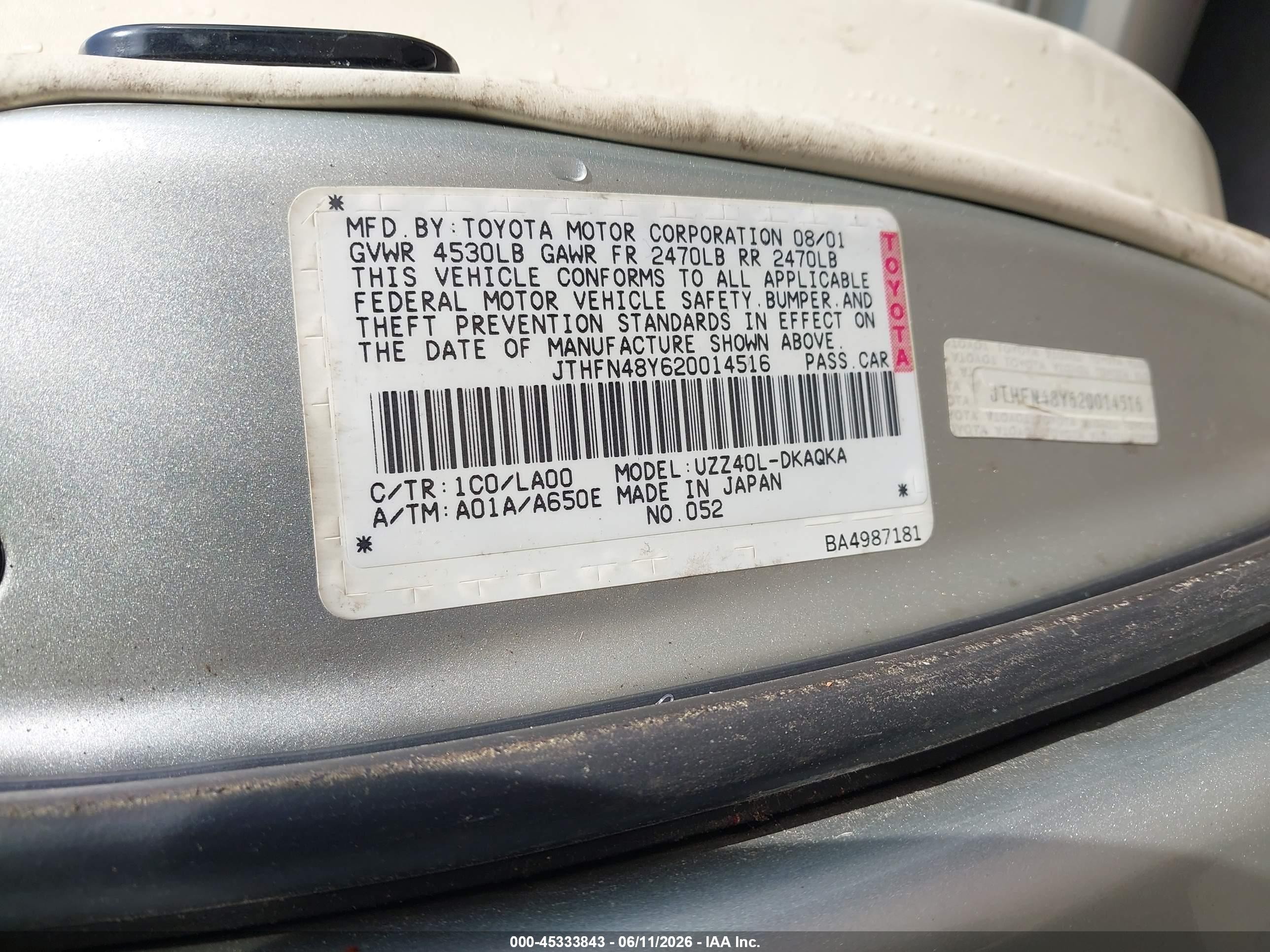 2002 Lexus Sc 430 Silver vin: JTHFN48Y620014516