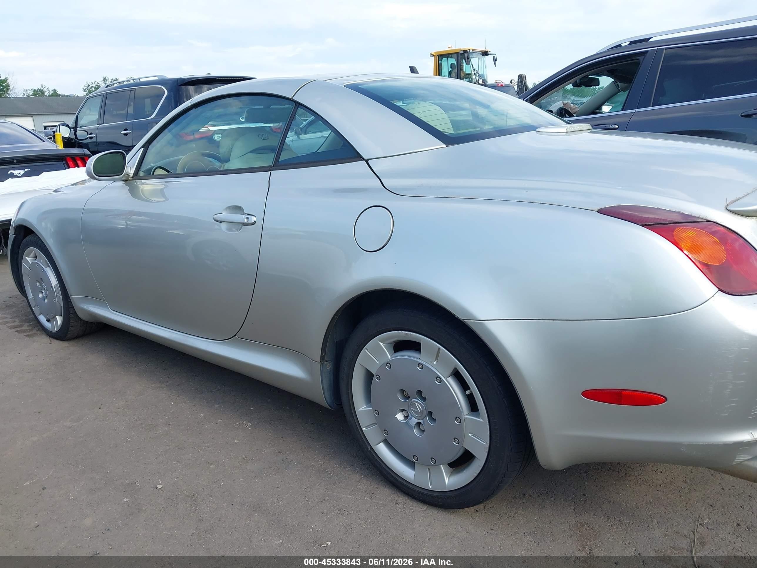 2002 Lexus Sc 430 Silver vin: JTHFN48Y620014516