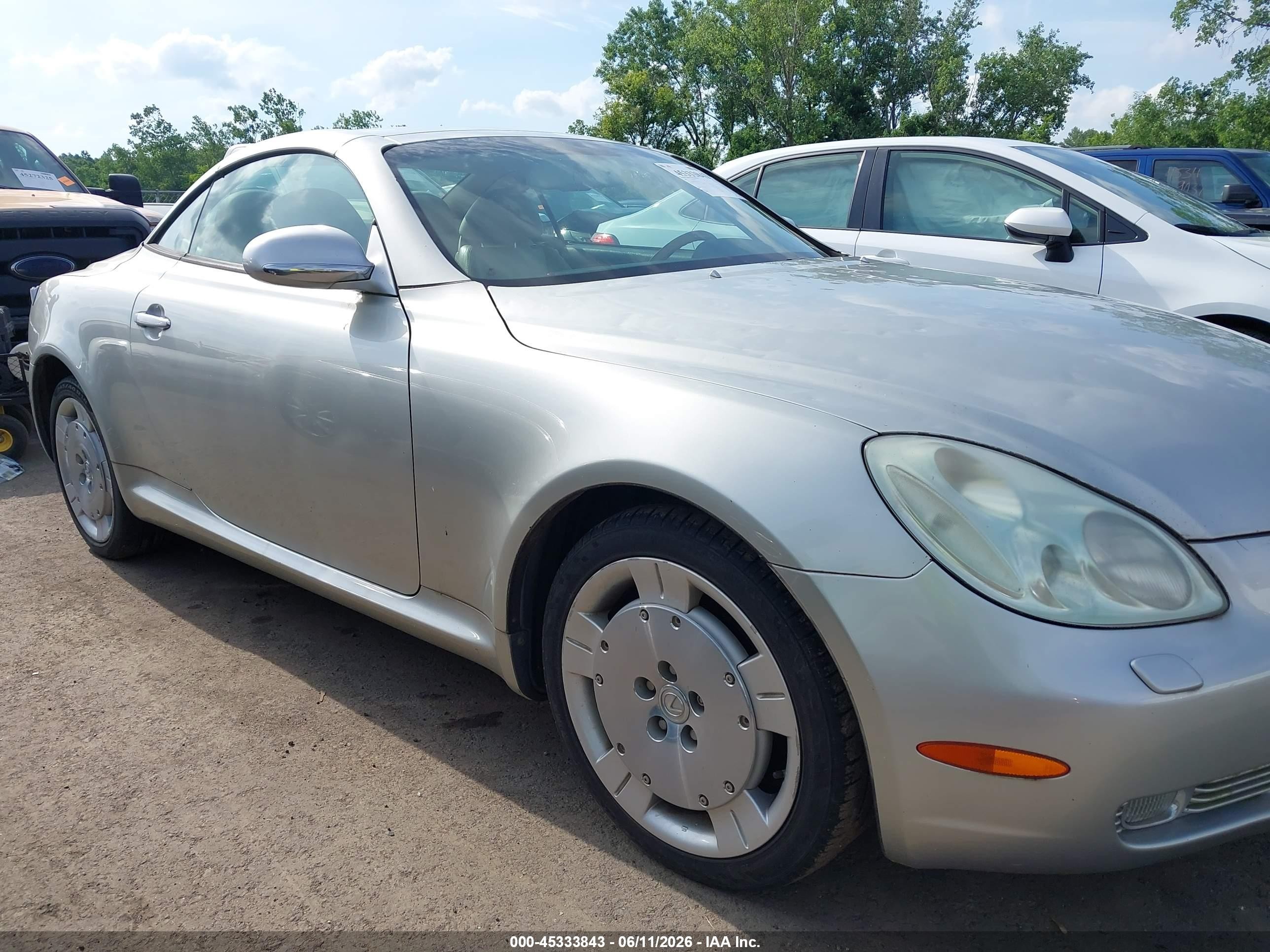 2002 Lexus Sc 430 Silver vin: JTHFN48Y620014516