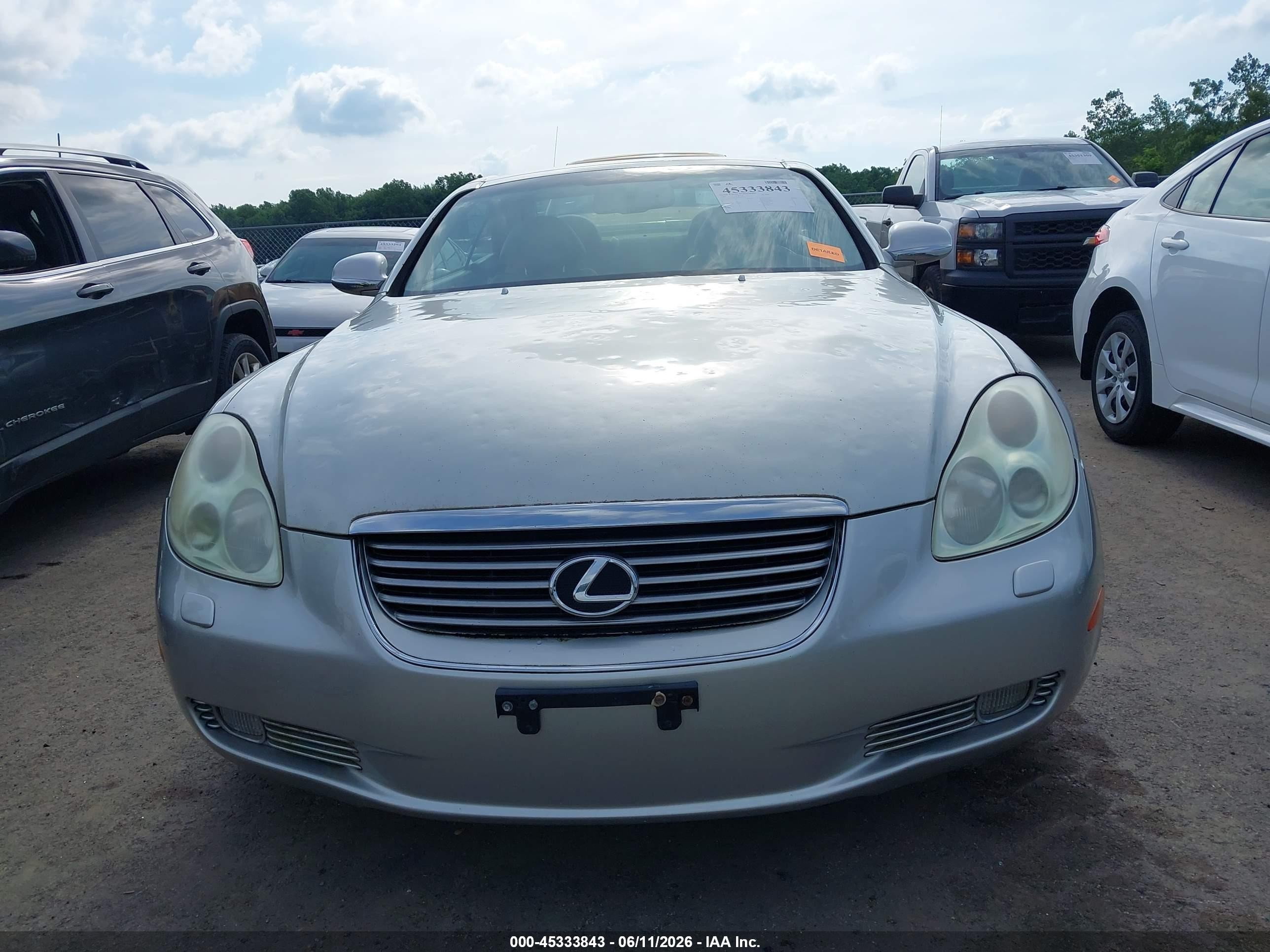 2002 Lexus Sc 430 Silver vin: JTHFN48Y620014516
