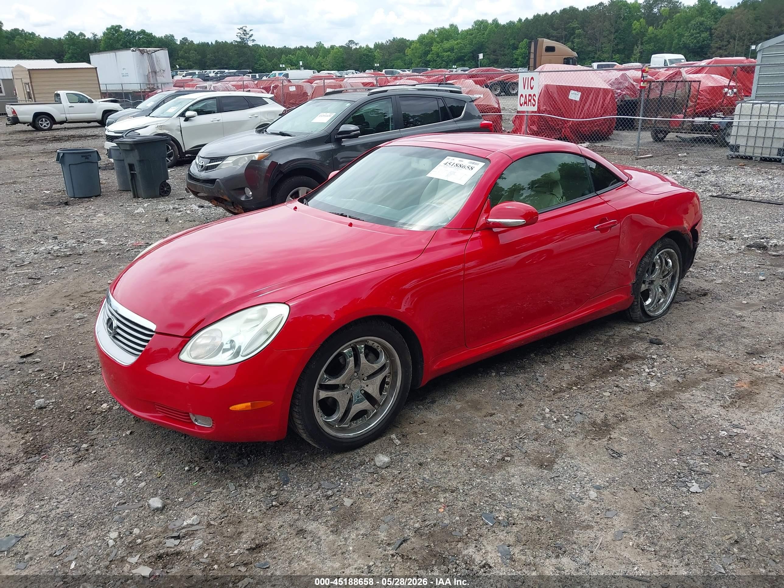 2003 Lexus Sc 430   Red vin: JTHFN48Y630041507
