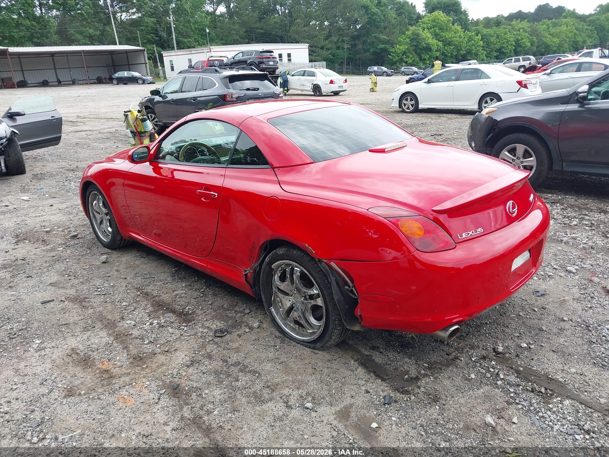 2003 Lexus Sc 430   Red vin: JTHFN48Y630041507