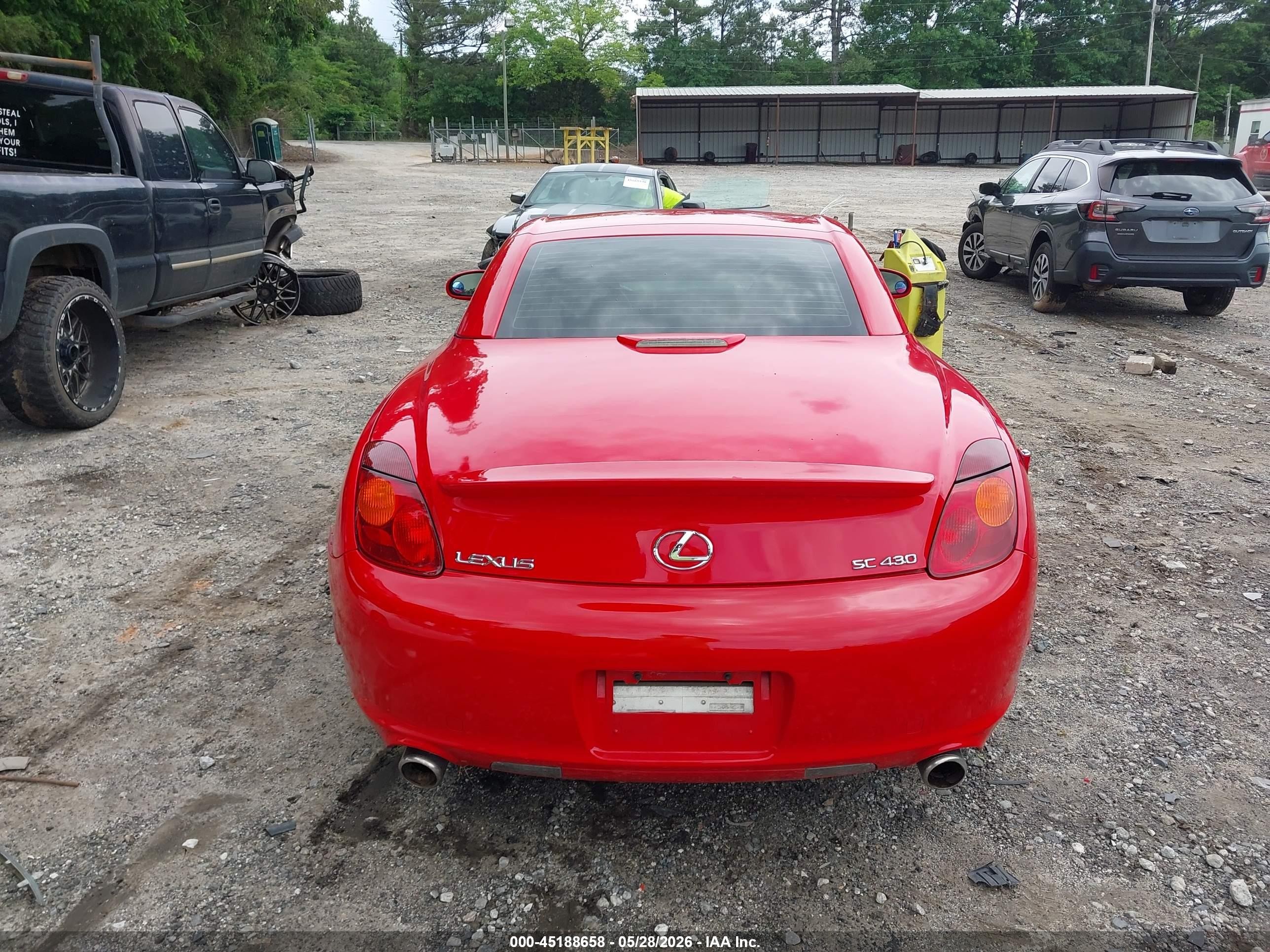 2003 Lexus Sc 430   Red vin: JTHFN48Y630041507