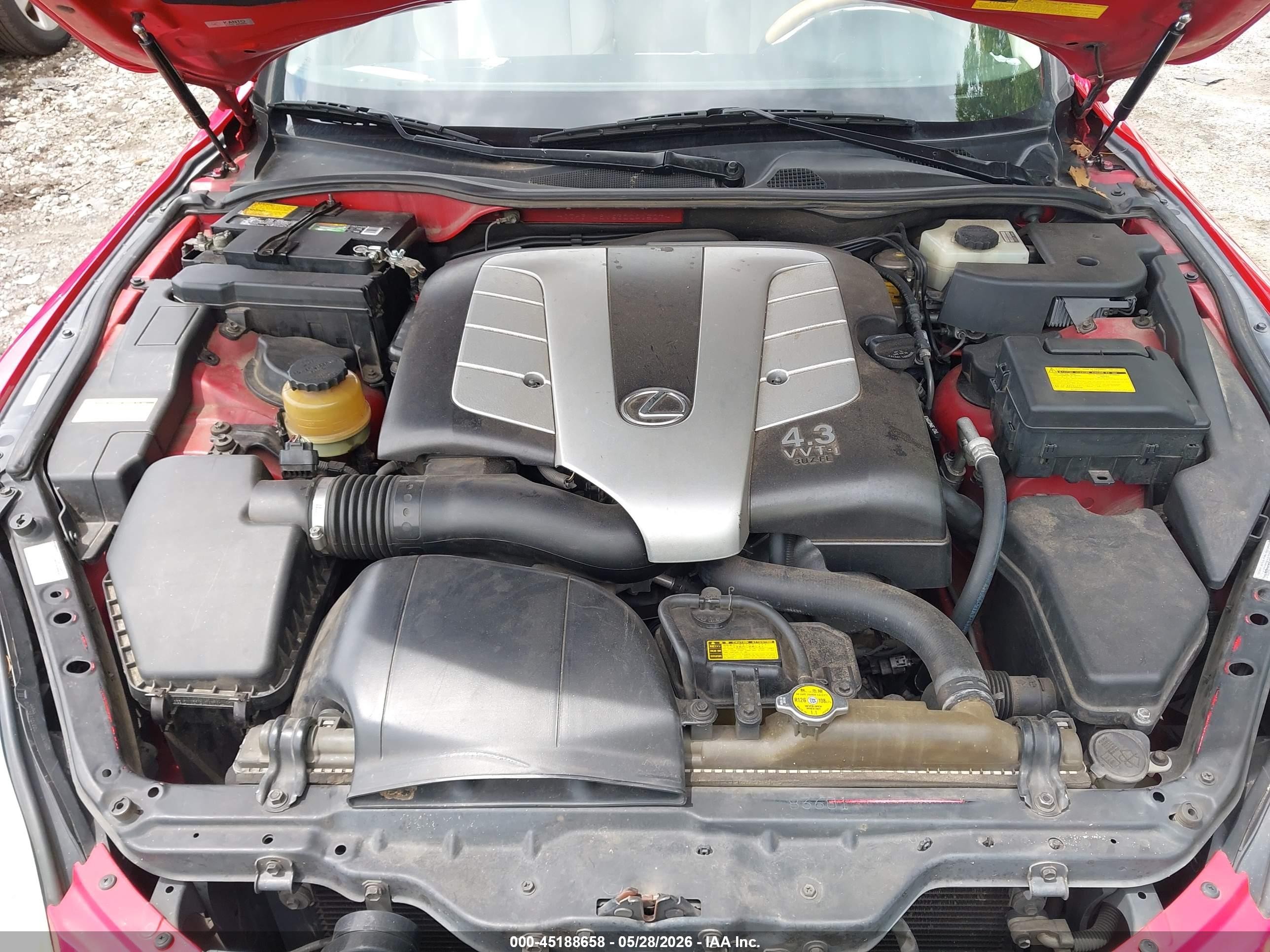2003 Lexus Sc 430   Red vin: JTHFN48Y630041507