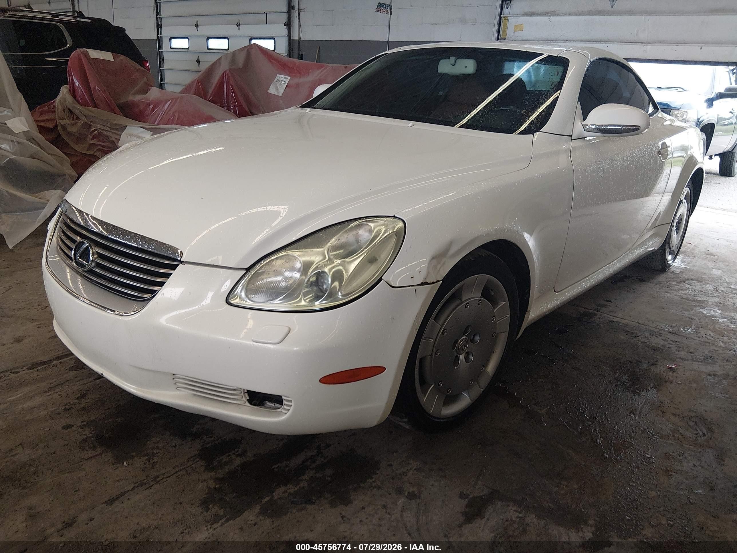 2003 Lexus Sc 430   White vin: JTHFN48Y630046934
