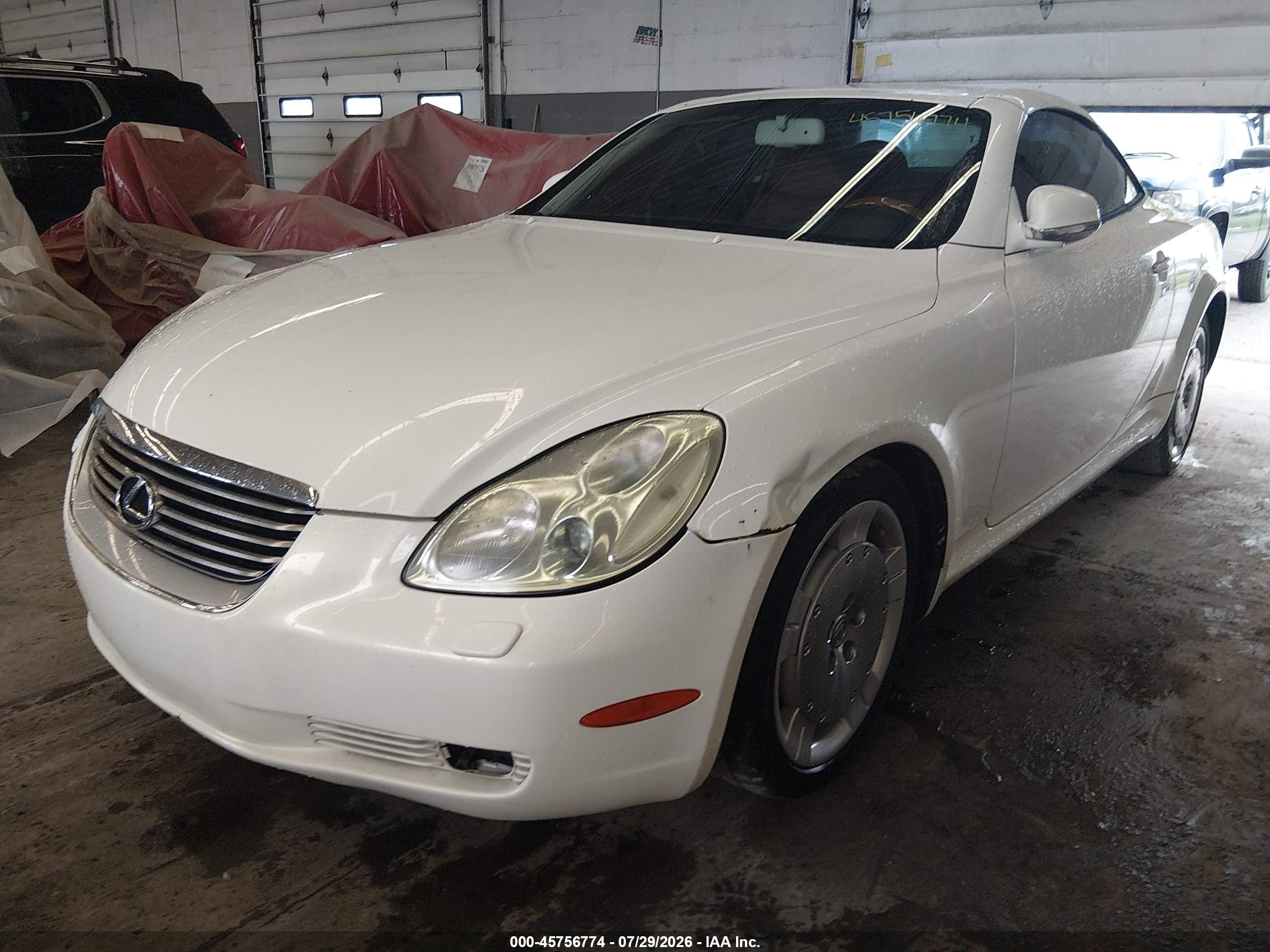 2003 Lexus Sc 430   White vin: JTHFN48Y630046934