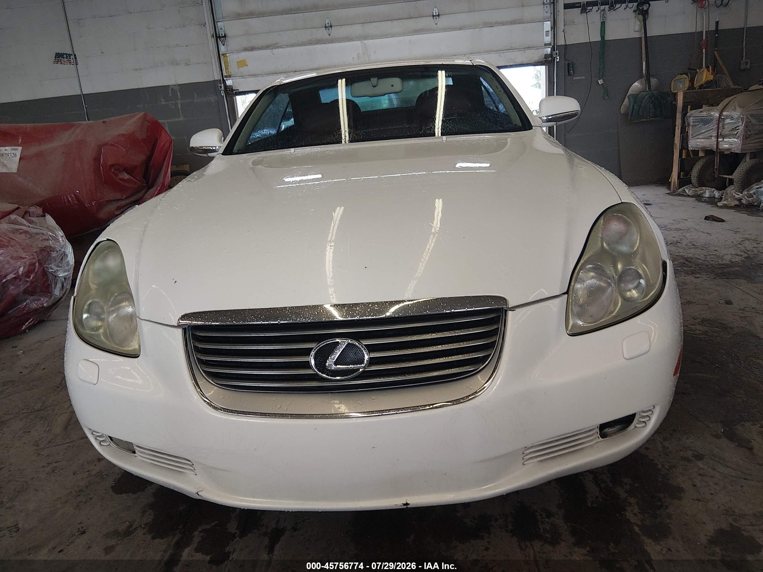 2003 Lexus Sc 430   White vin: JTHFN48Y630046934