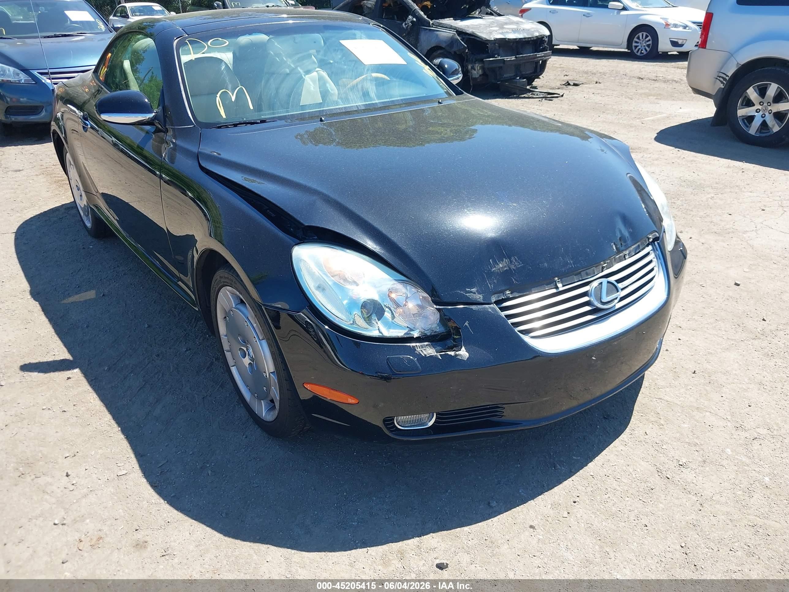 2005 Lexus Sc 430   Black vin: JTHFN48Y650069200