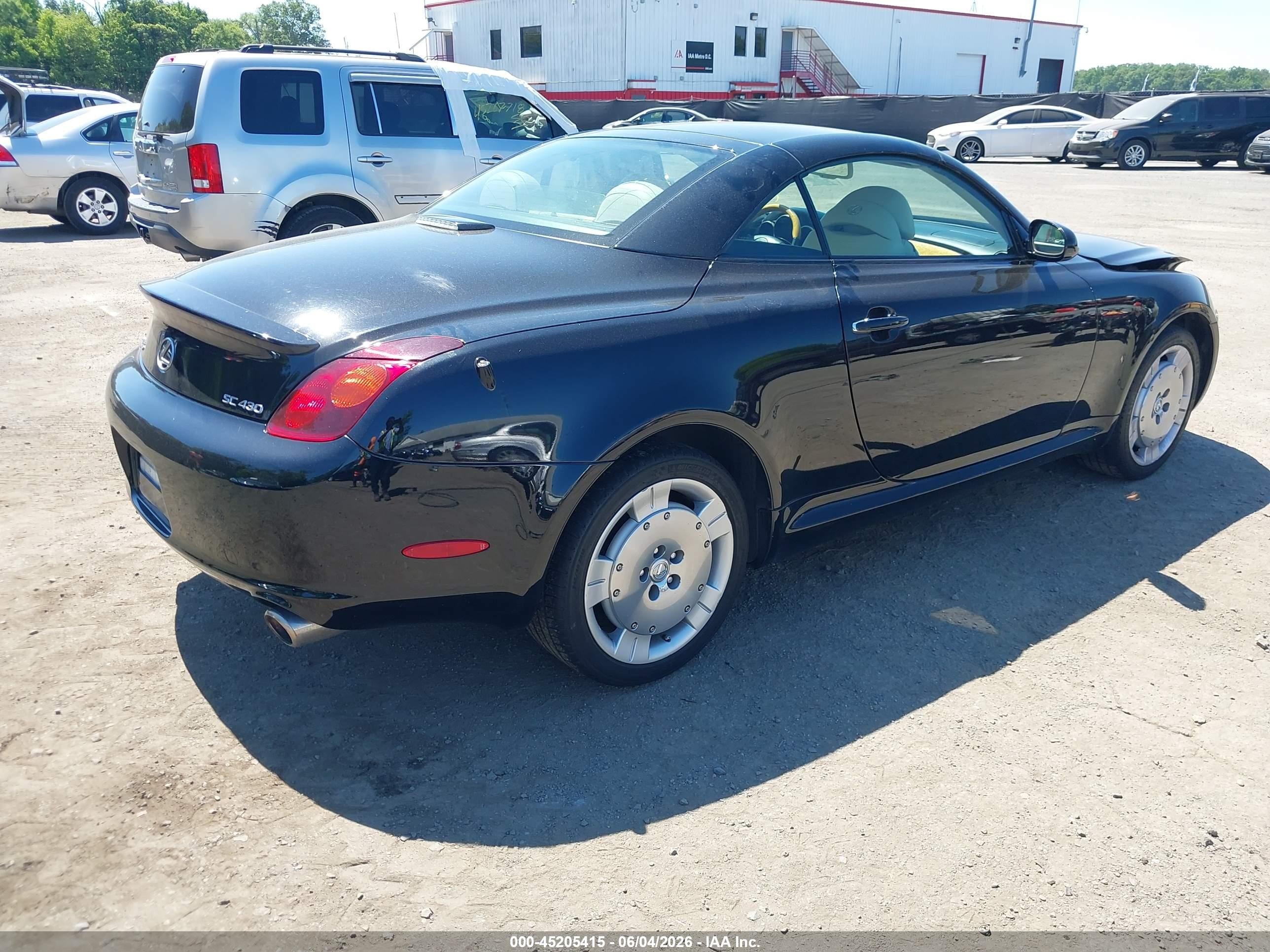2005 Lexus Sc 430   Black vin: JTHFN48Y650069200