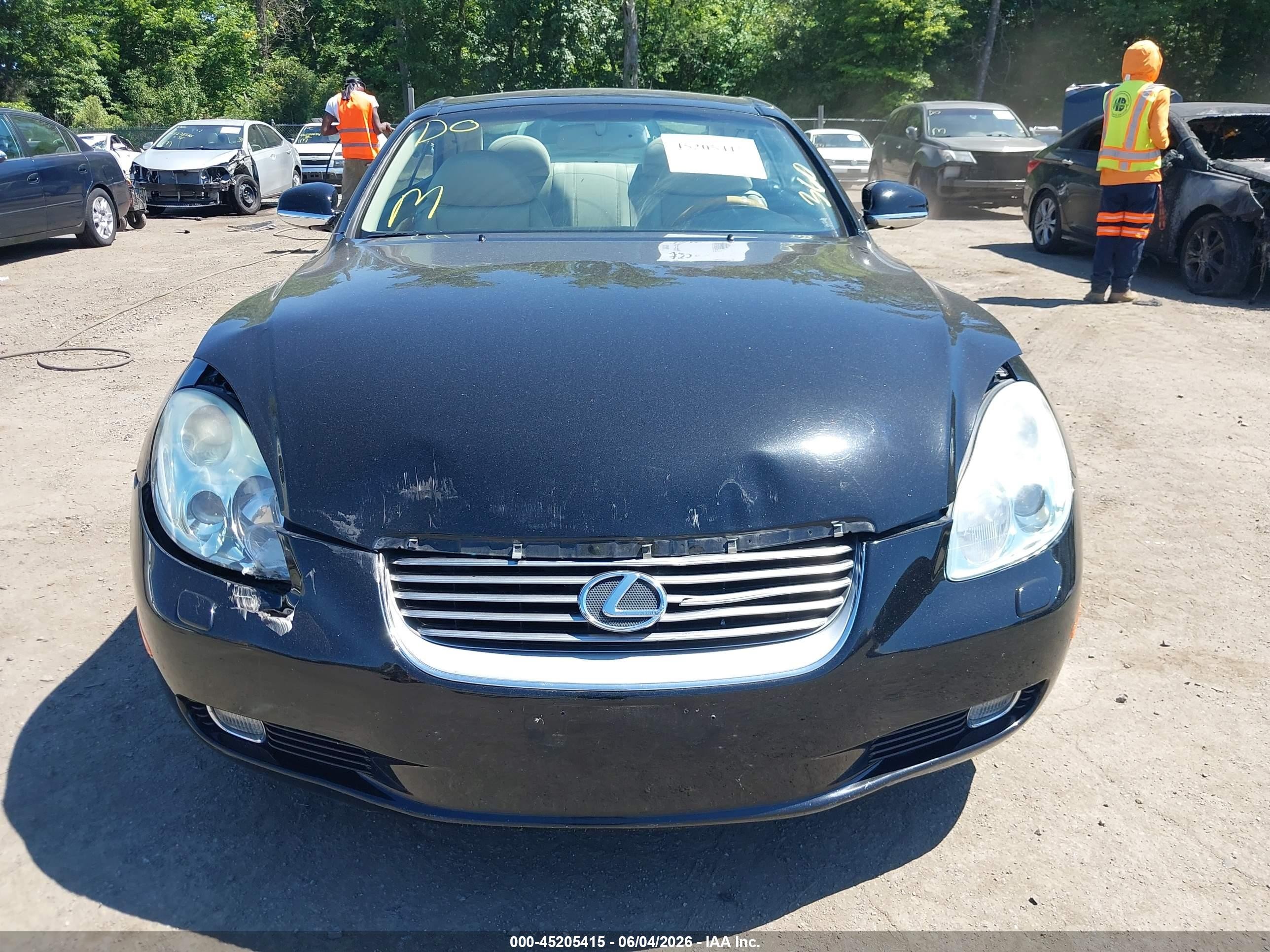 2005 Lexus Sc 430   Black vin: JTHFN48Y650069200