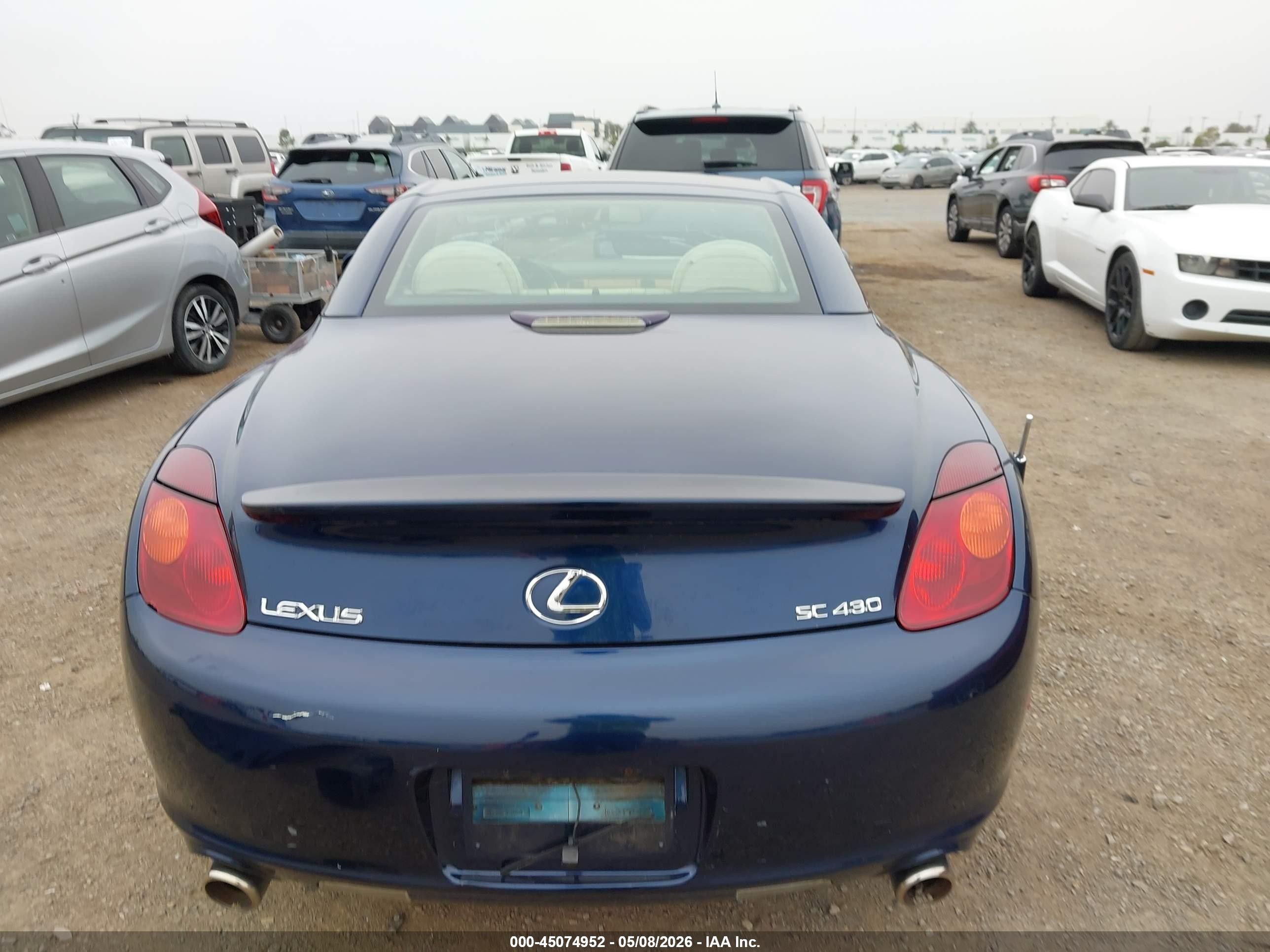 2002 Lexus Sc 430 Blue vin: JTHFN48Y720012869