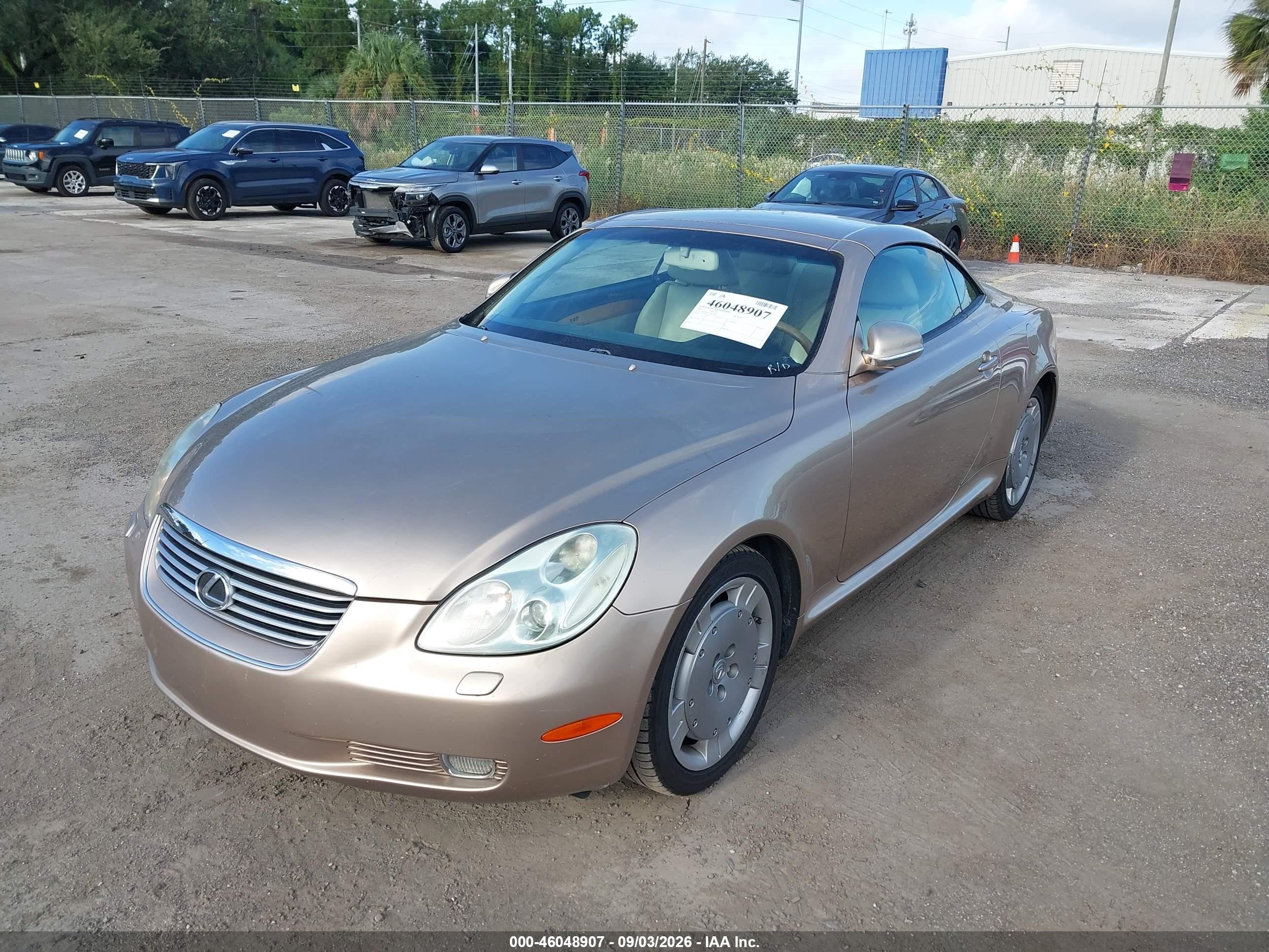 2002 Lexus Sc 430 Tan vin: JTHFN48Y720014962