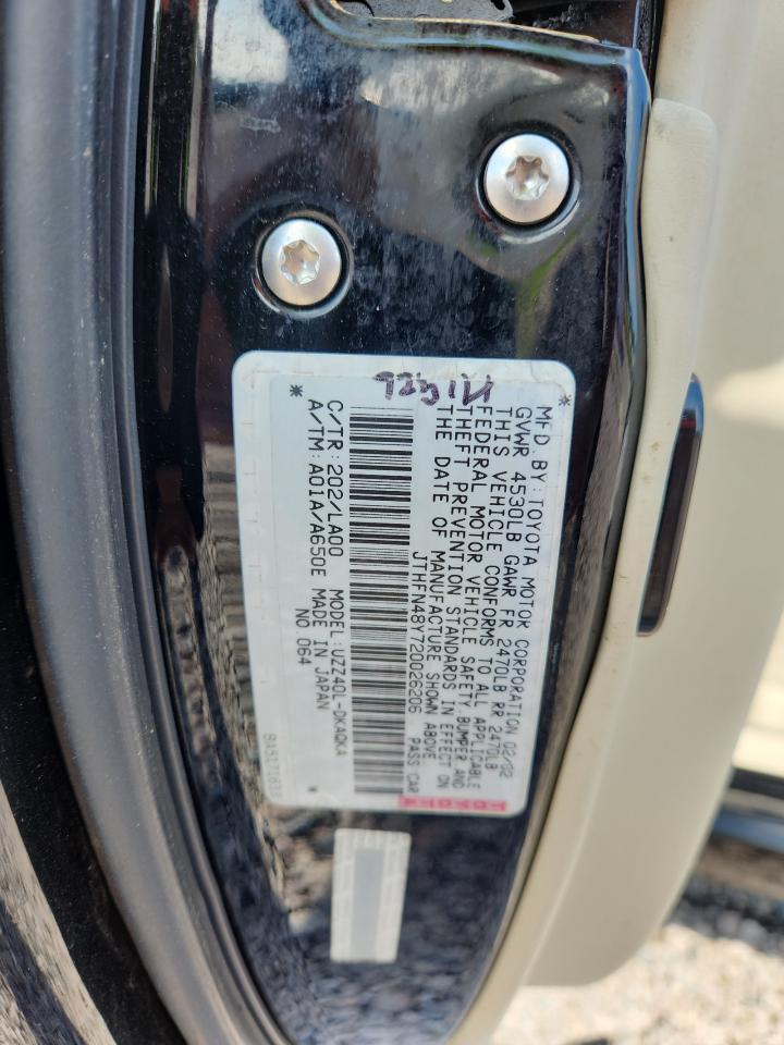 2002 Lexus Sc 430 Black vin: JTHFN48Y720026206