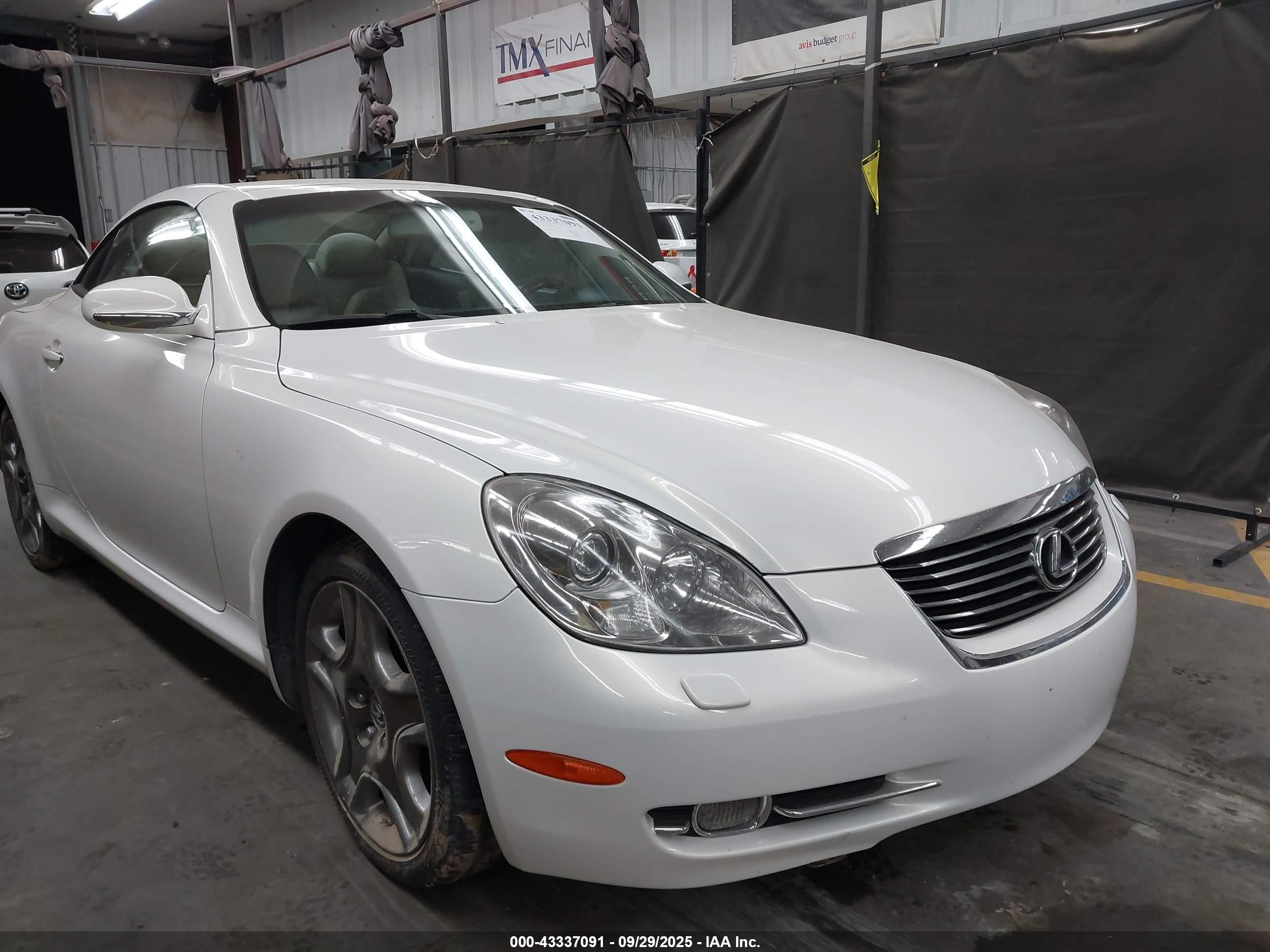 2006 Lexus Sc 430   White vin: JTHFN48Y769005874