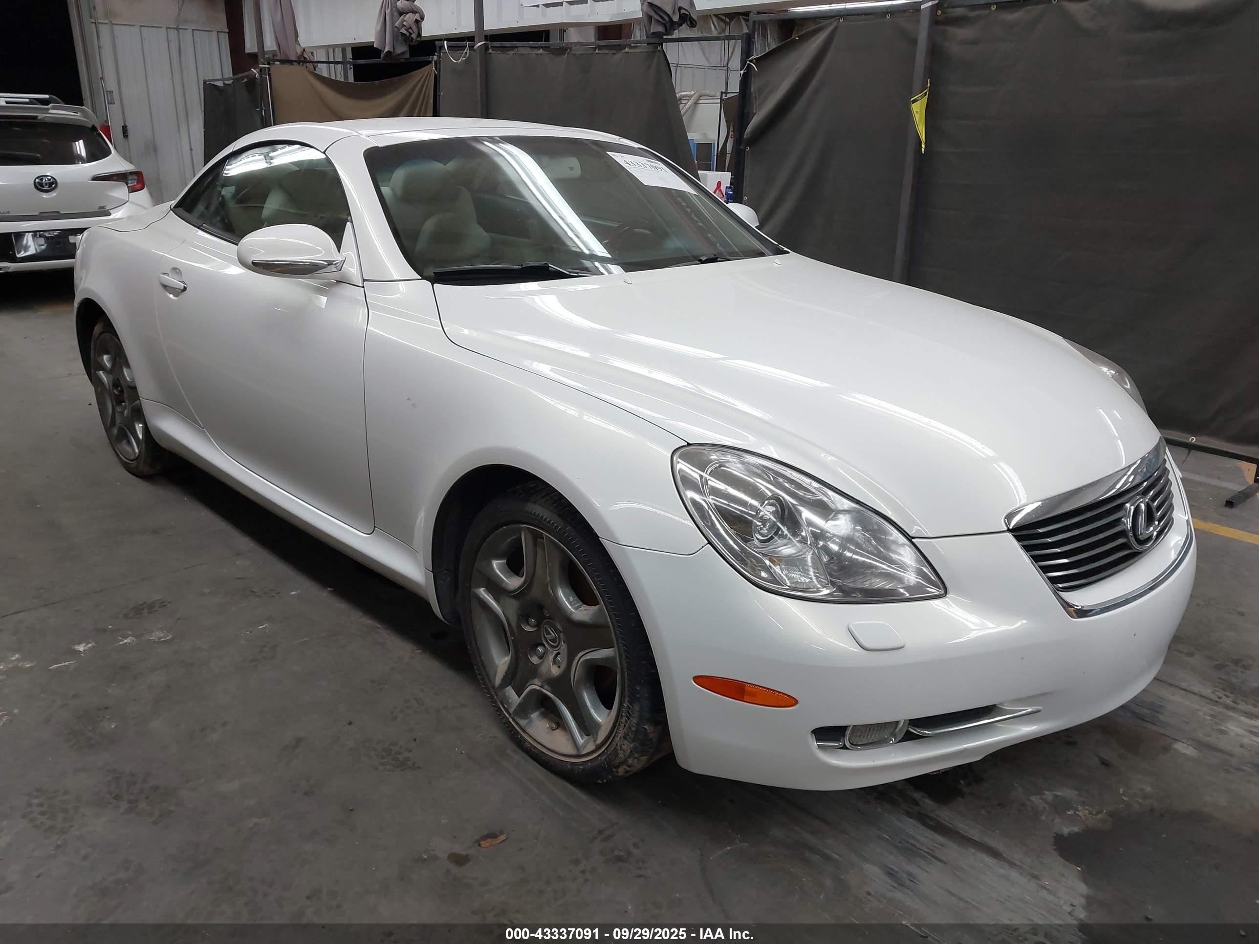 2006 Lexus Sc 430   White vin: JTHFN48Y769005874