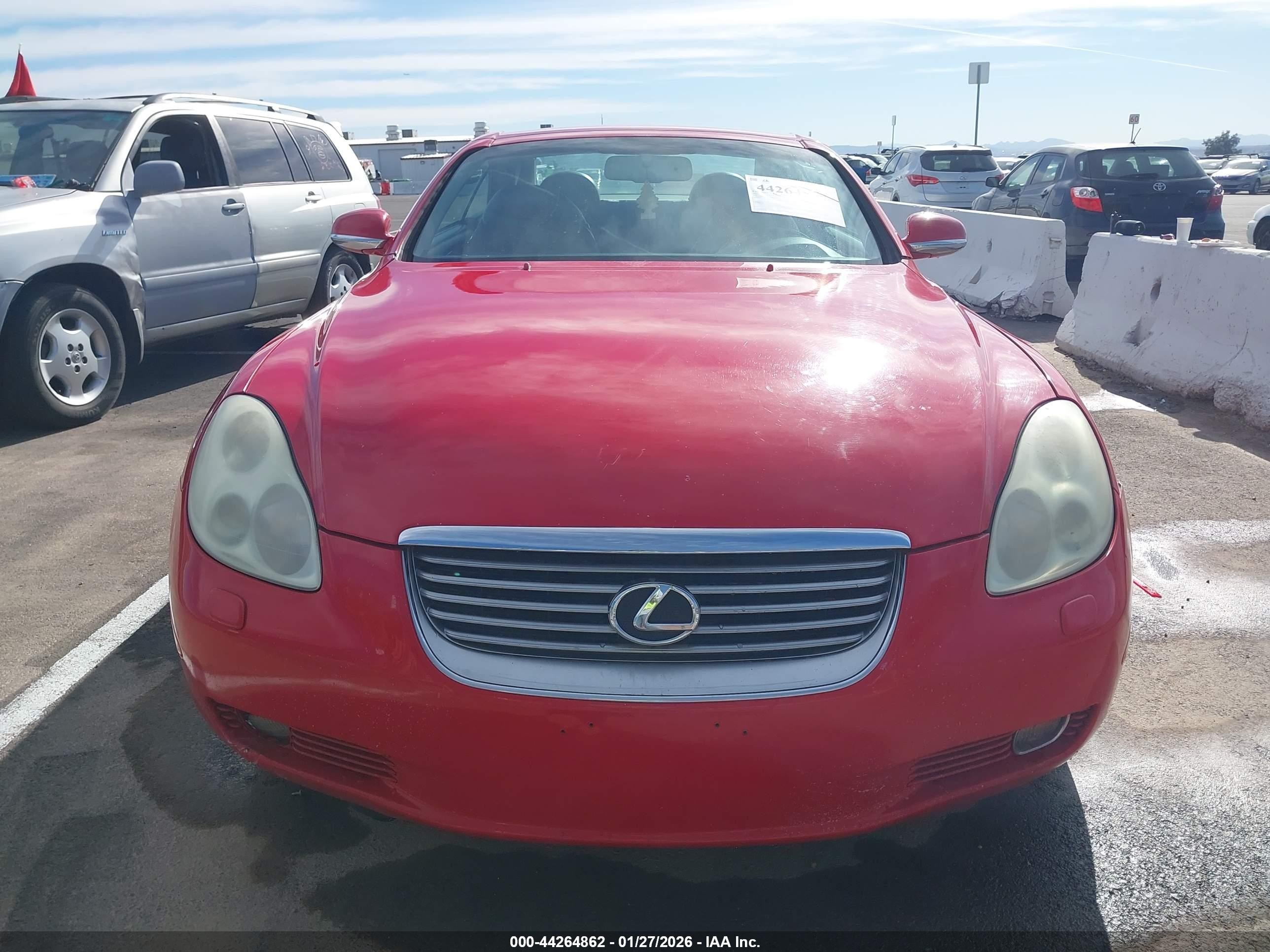 2002 Lexus Sc 430   Red vin: JTHFN48Y820007129