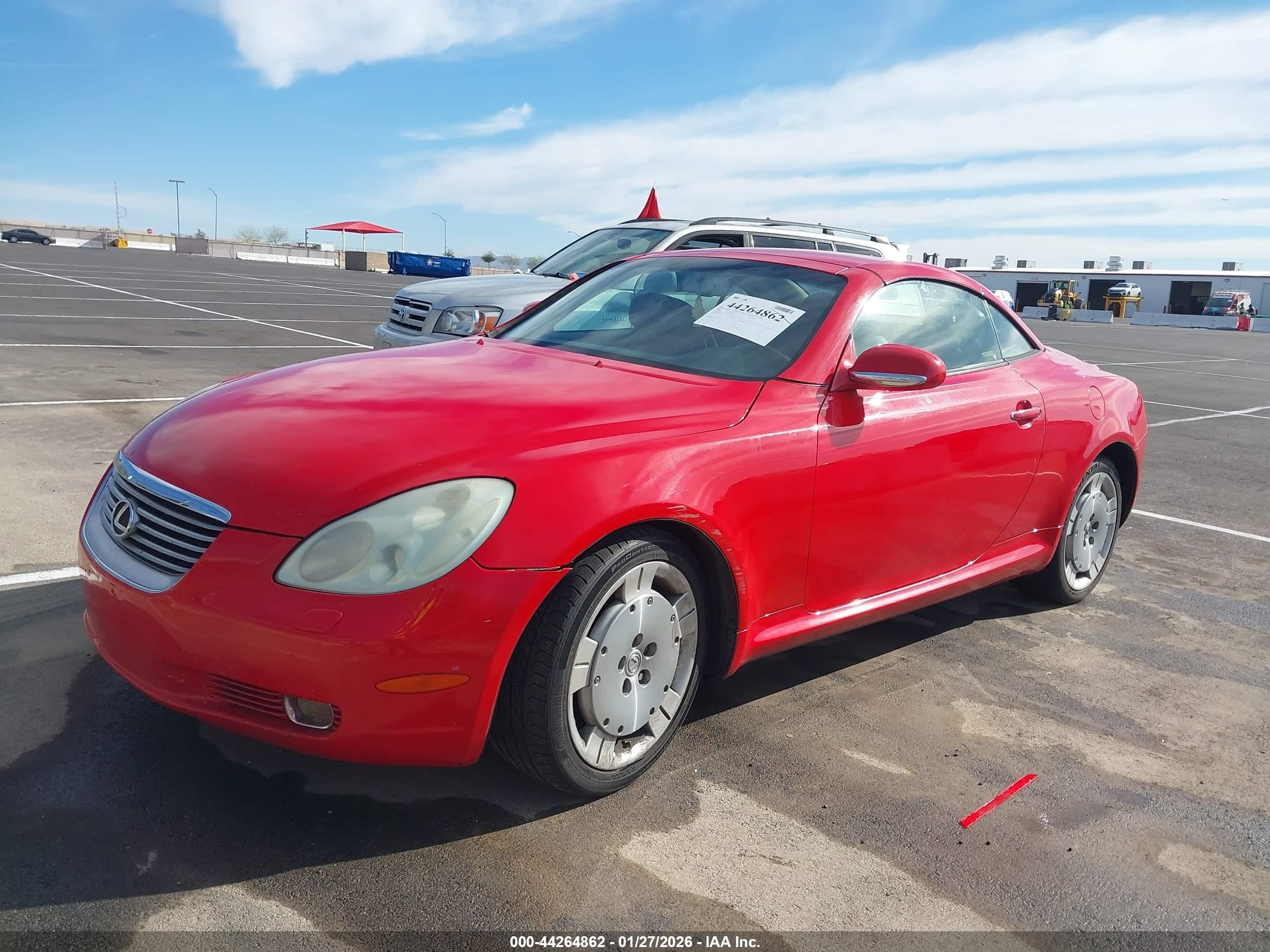 2002 Lexus Sc 430   Red vin: JTHFN48Y820007129