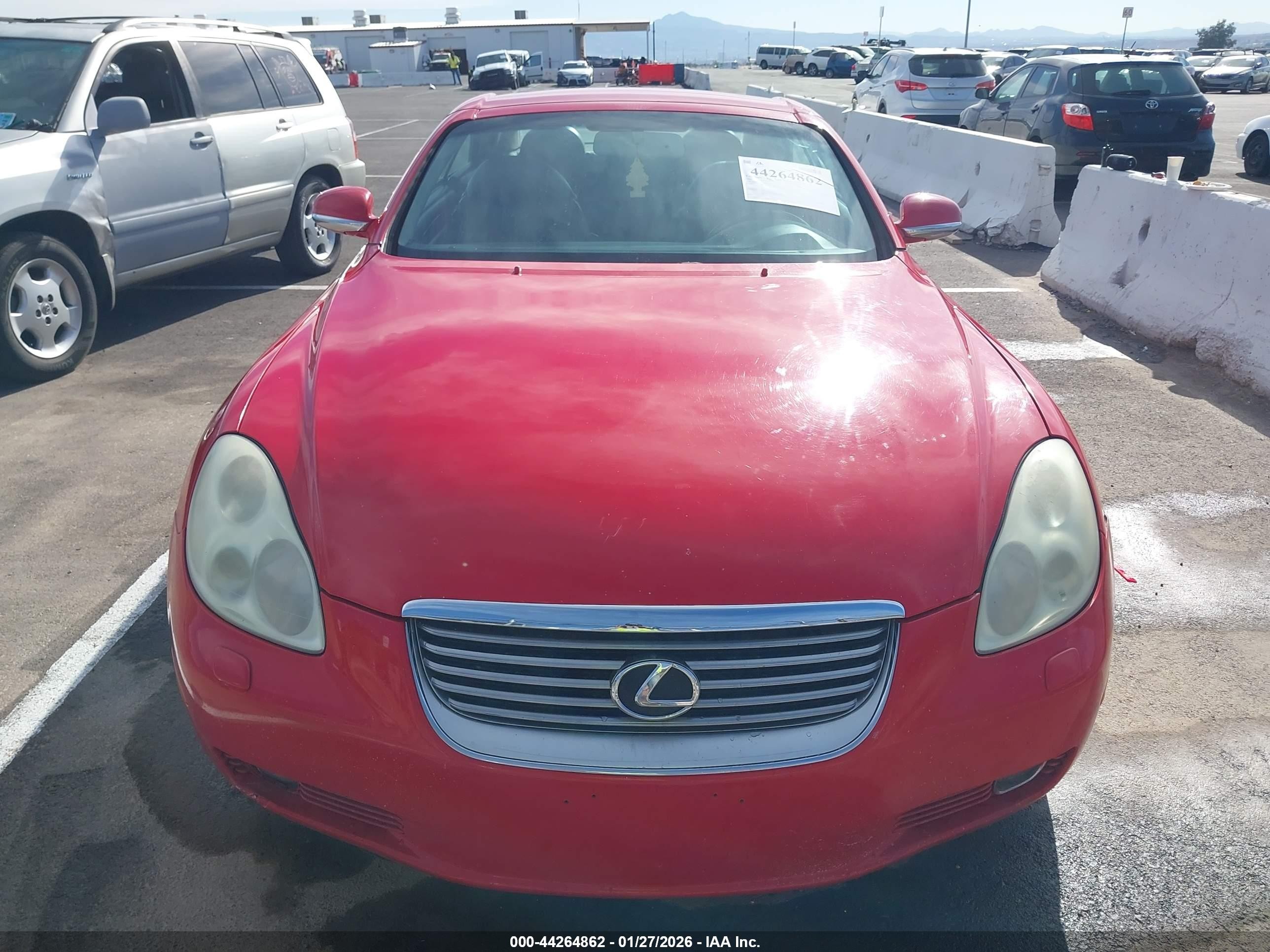 2002 Lexus Sc 430   Red vin: JTHFN48Y820007129