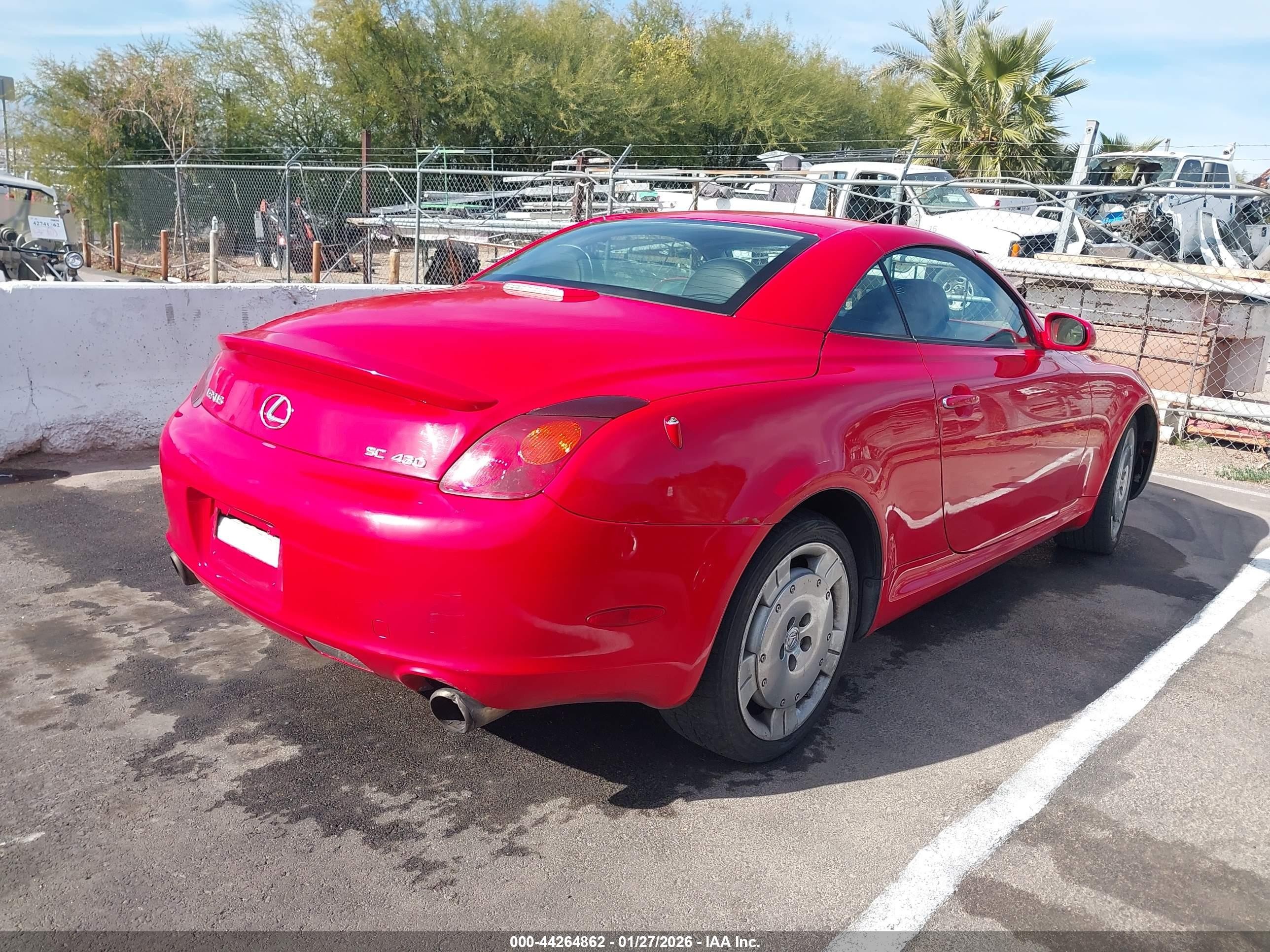 2002 Lexus Sc 430   Red vin: JTHFN48Y820007129