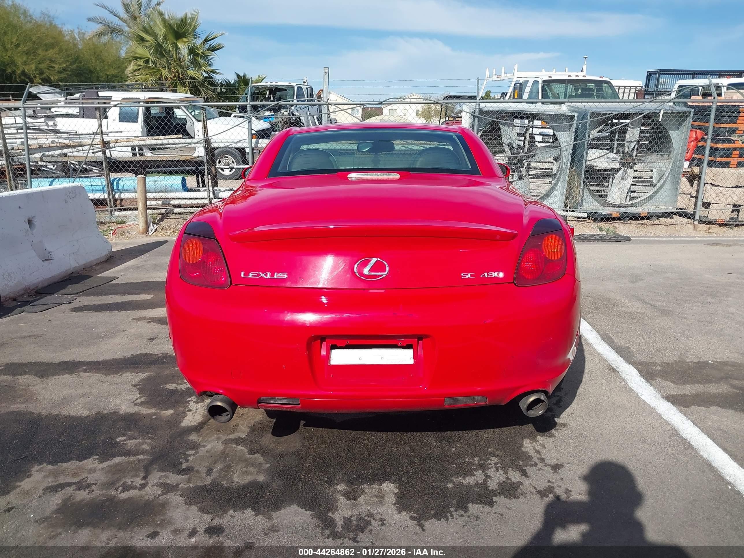 2002 Lexus Sc 430   Red vin: JTHFN48Y820007129