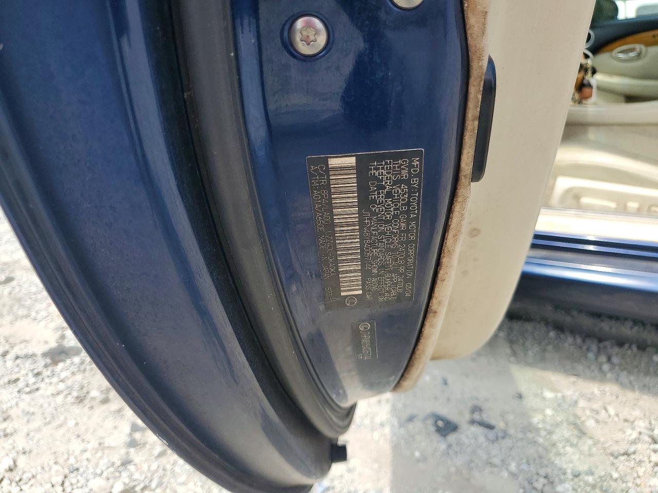 2004 Lexus Sc 430 Blue vin: JTHFN48Y840057144