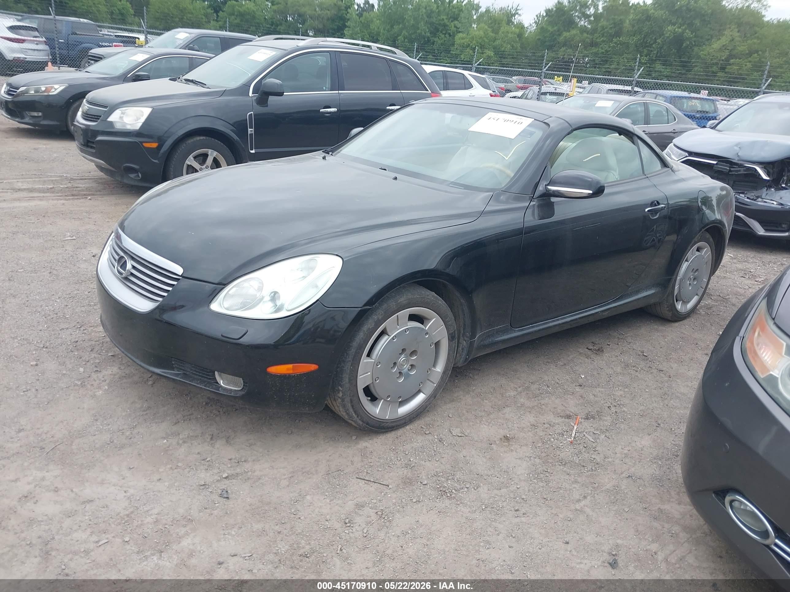 2005 Lexus Sc 430   Black vin: JTHFN48Y850069683