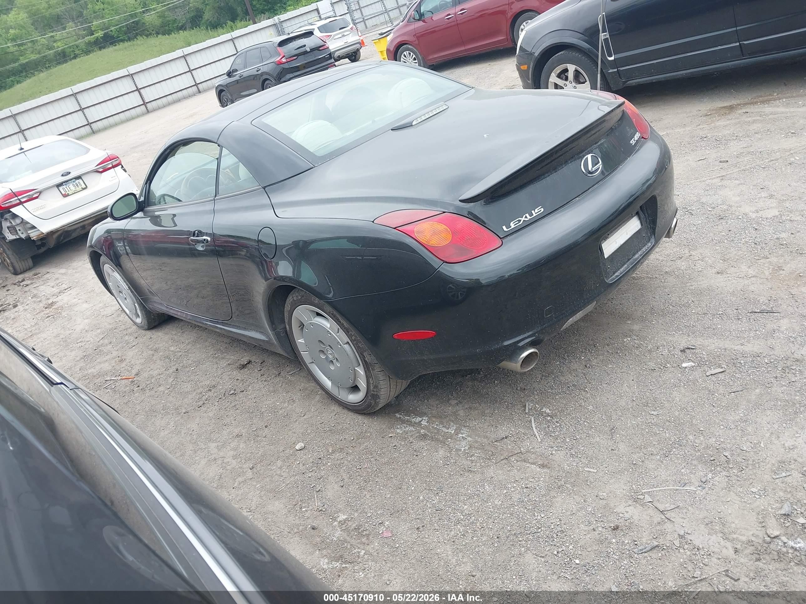 2005 Lexus Sc 430   Black vin: JTHFN48Y850069683
