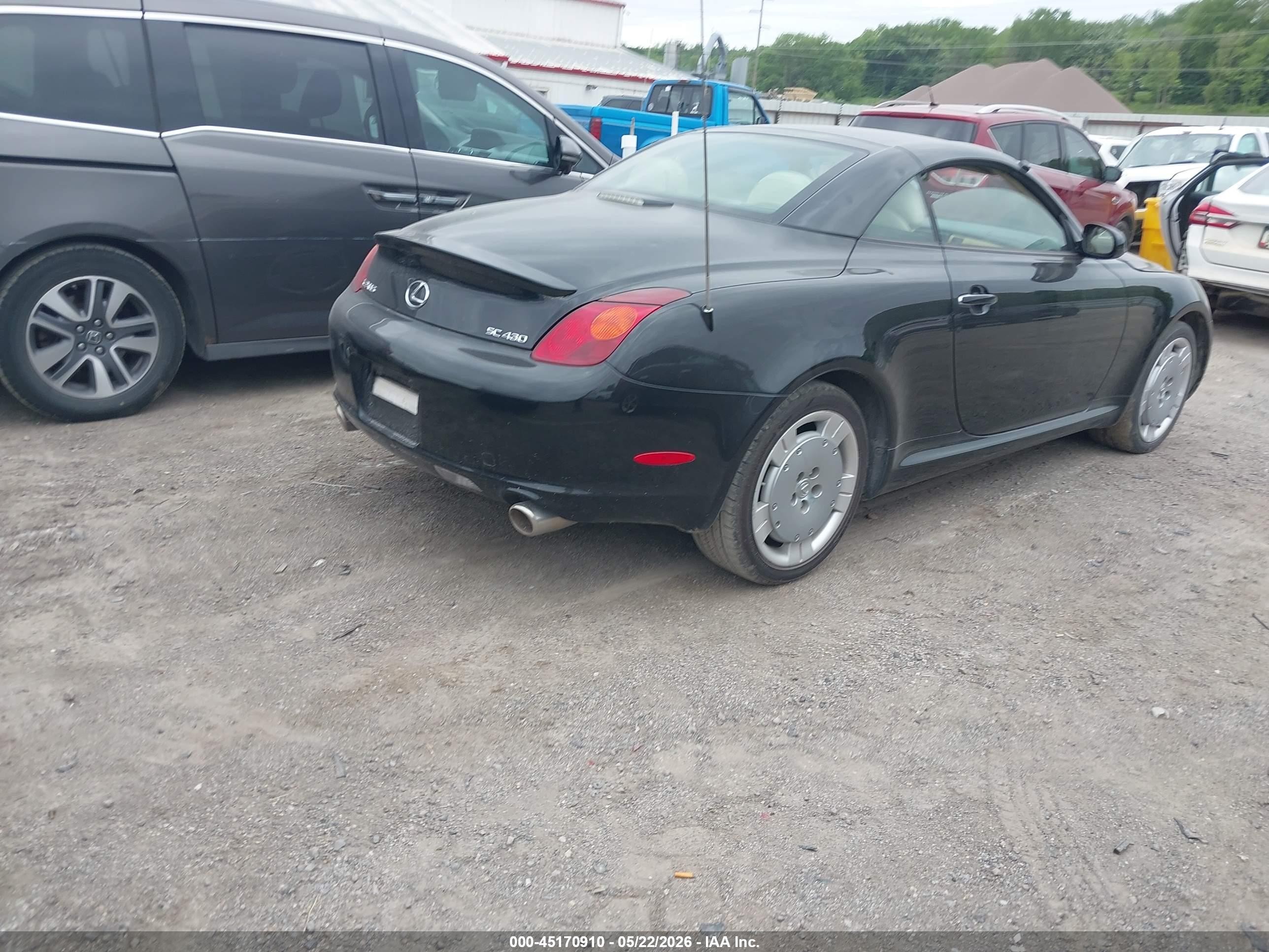 2005 Lexus Sc 430   Black vin: JTHFN48Y850069683