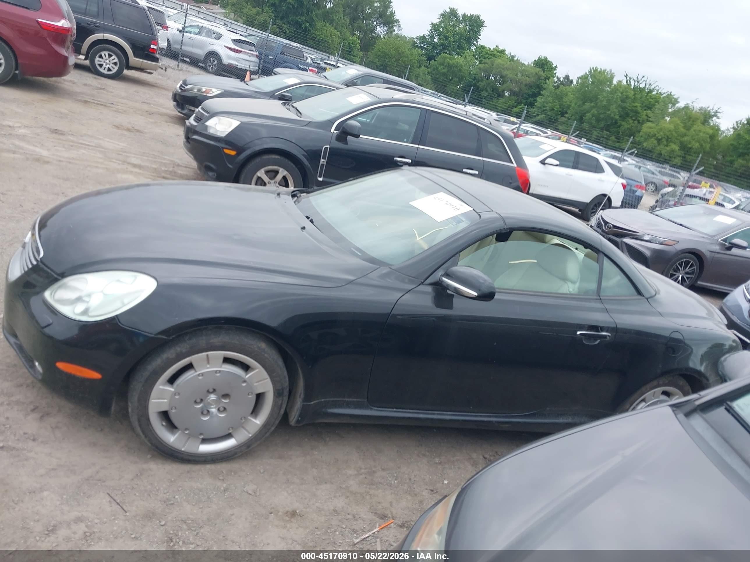 2005 Lexus Sc 430   Black vin: JTHFN48Y850069683