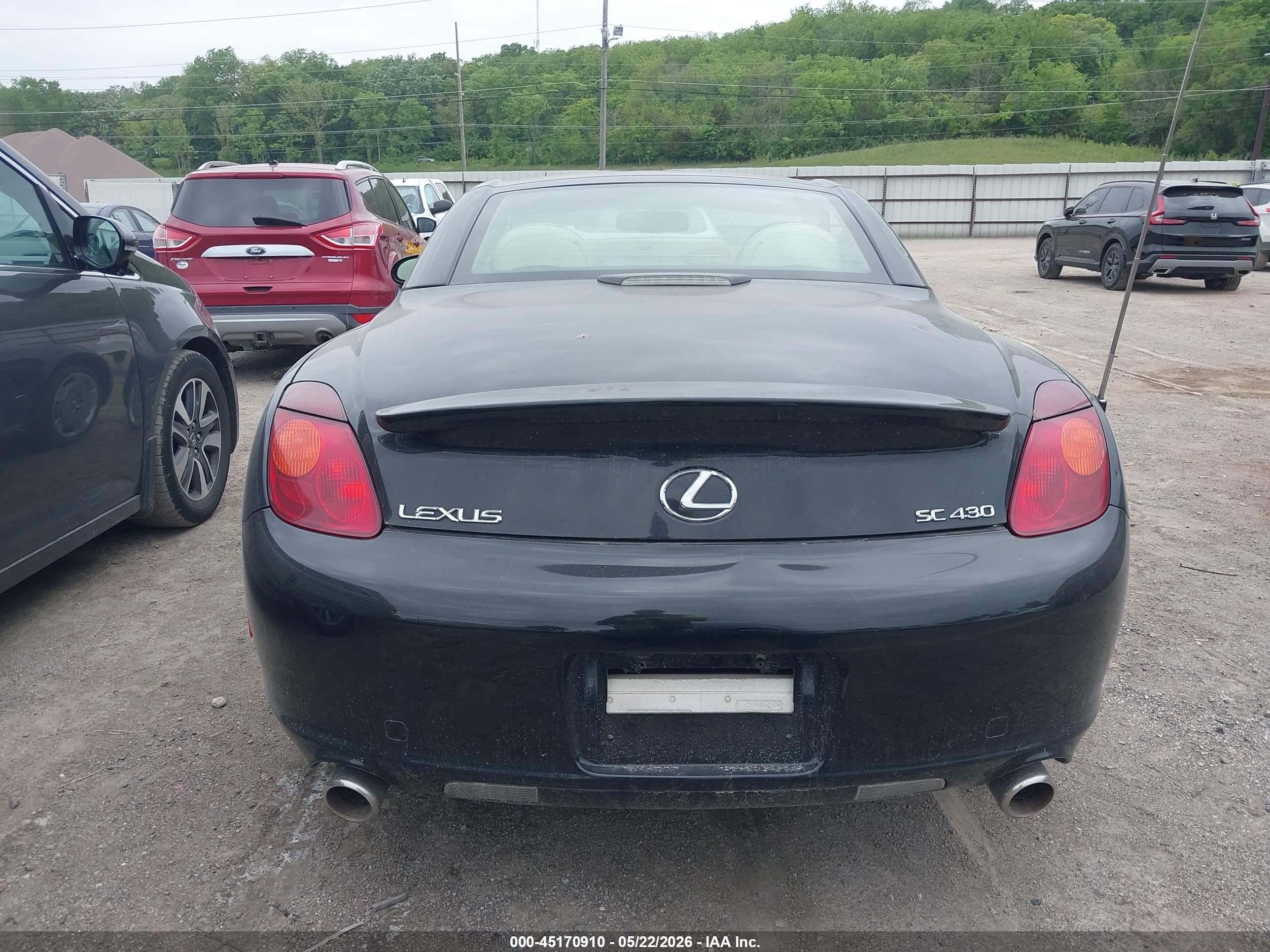 2005 Lexus Sc 430   Black vin: JTHFN48Y850069683